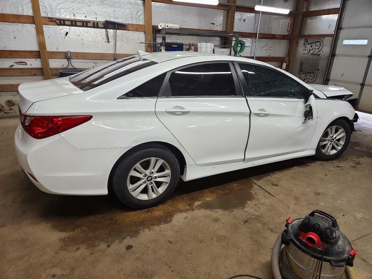 2014 Hyundai Sonata Gls White vin: 5NPEB4ACXEH889089