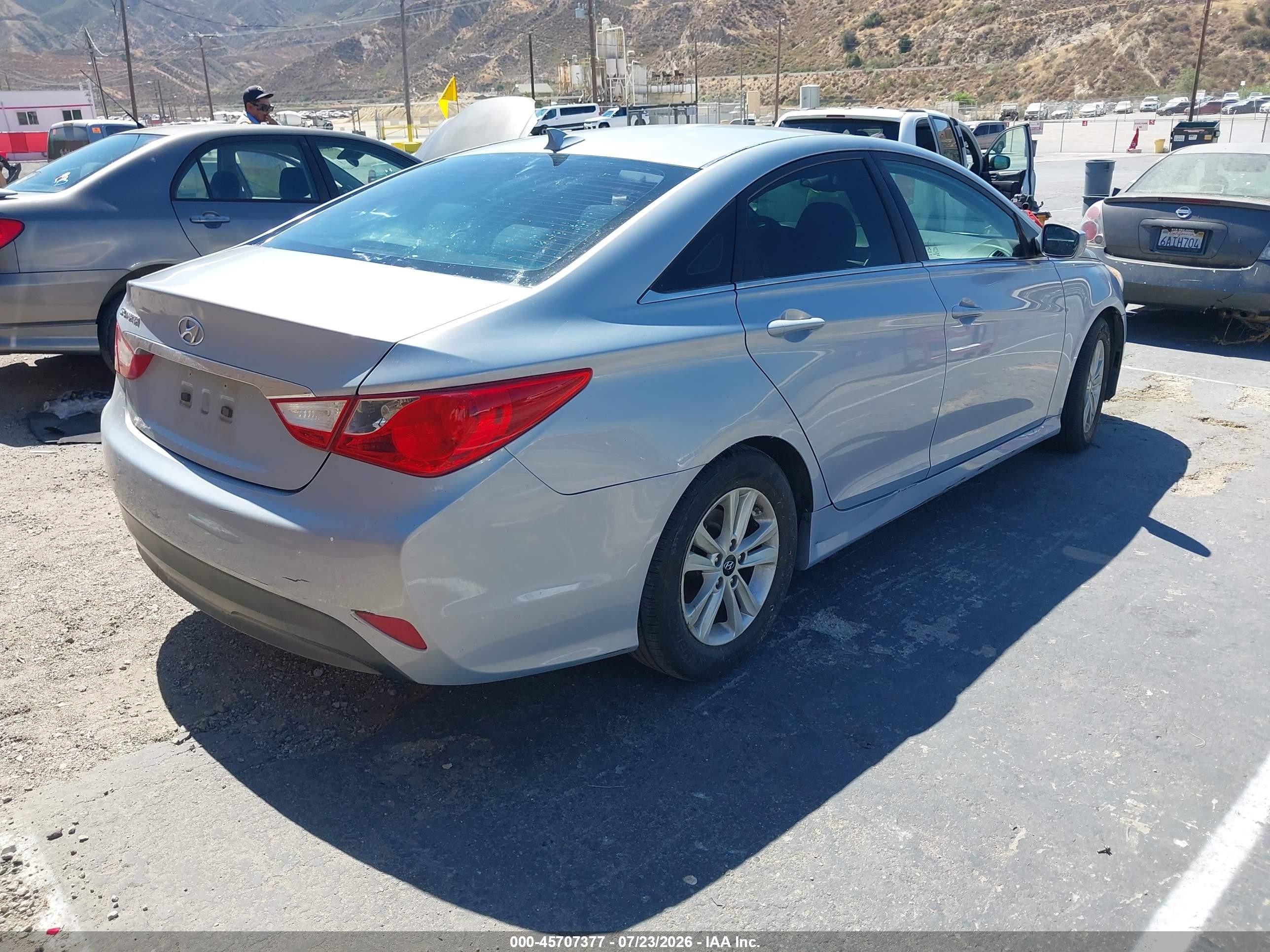 2014 Hyundai Sonata Gls Blue vin: 5NPEB4ACXEH894549