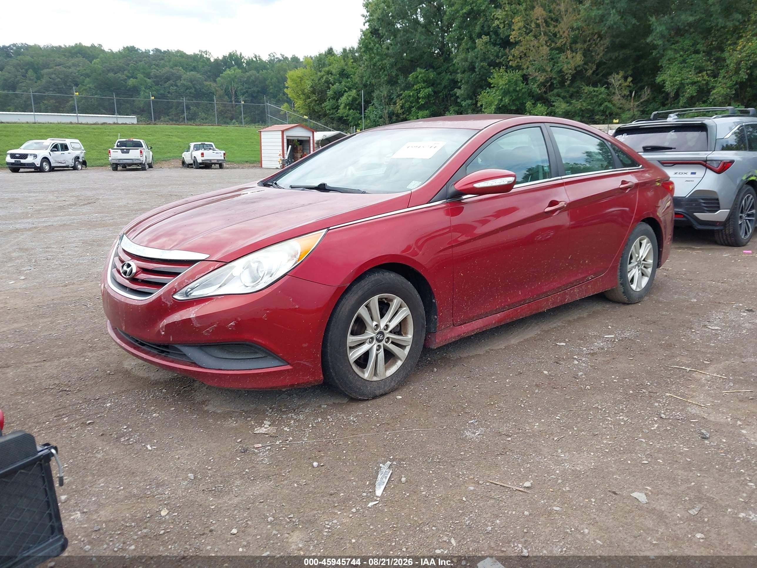 2014 Hyundai Sonata Gls Красный vin: 5NPEB4ACXEH896043
