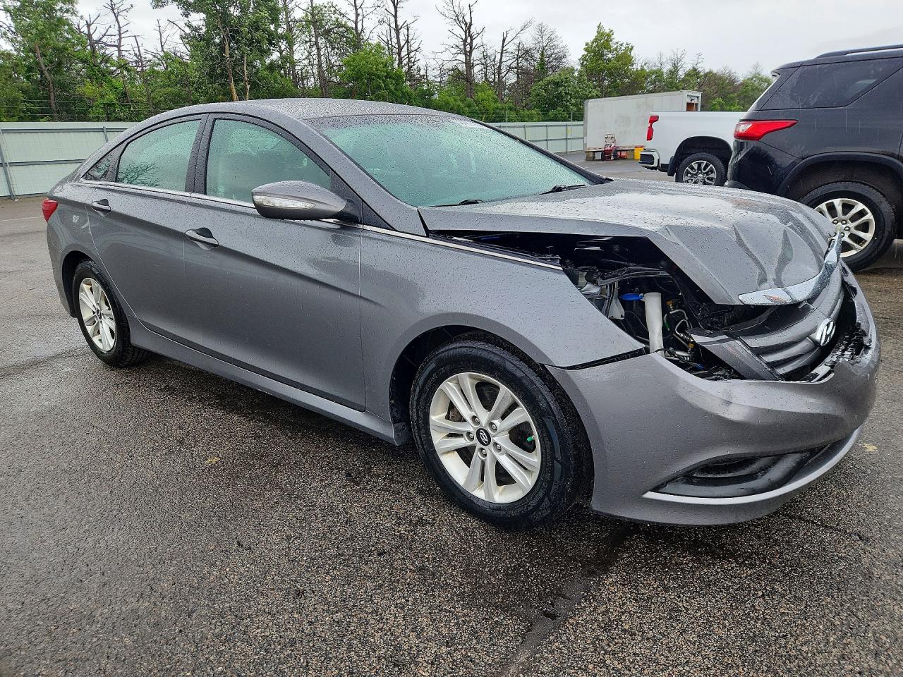2014 Hyundai Sonata Gls Gray vin: 5NPEB4ACXEH905095