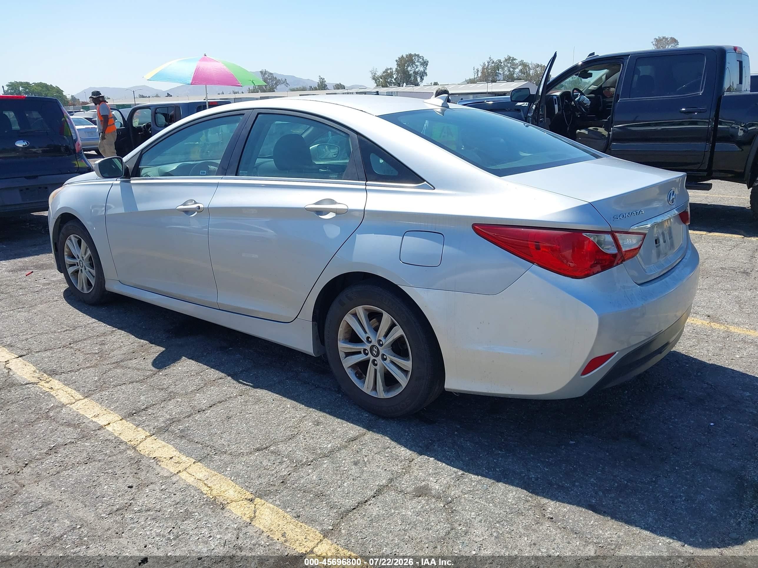 2014 Hyundai Sonata Gls Silver vin: 5NPEB4ACXEH905386