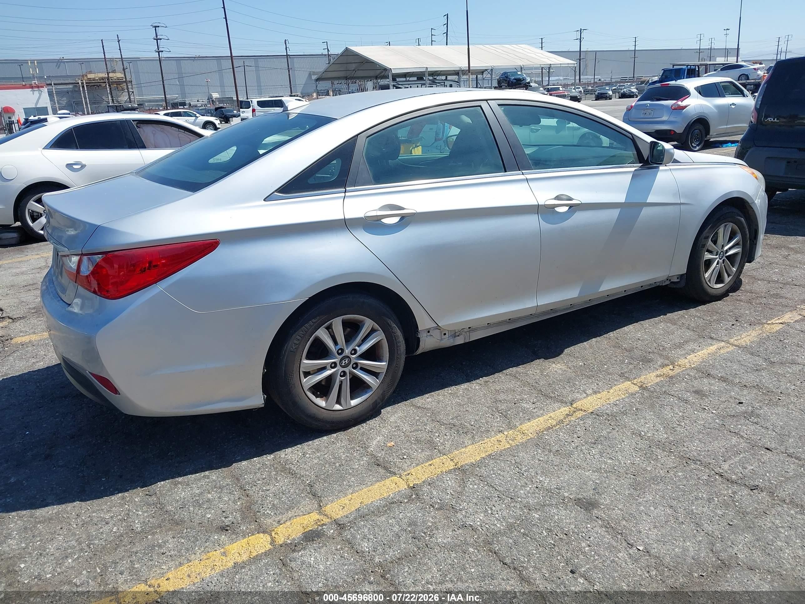 2014 Hyundai Sonata Gls Silver vin: 5NPEB4ACXEH905386