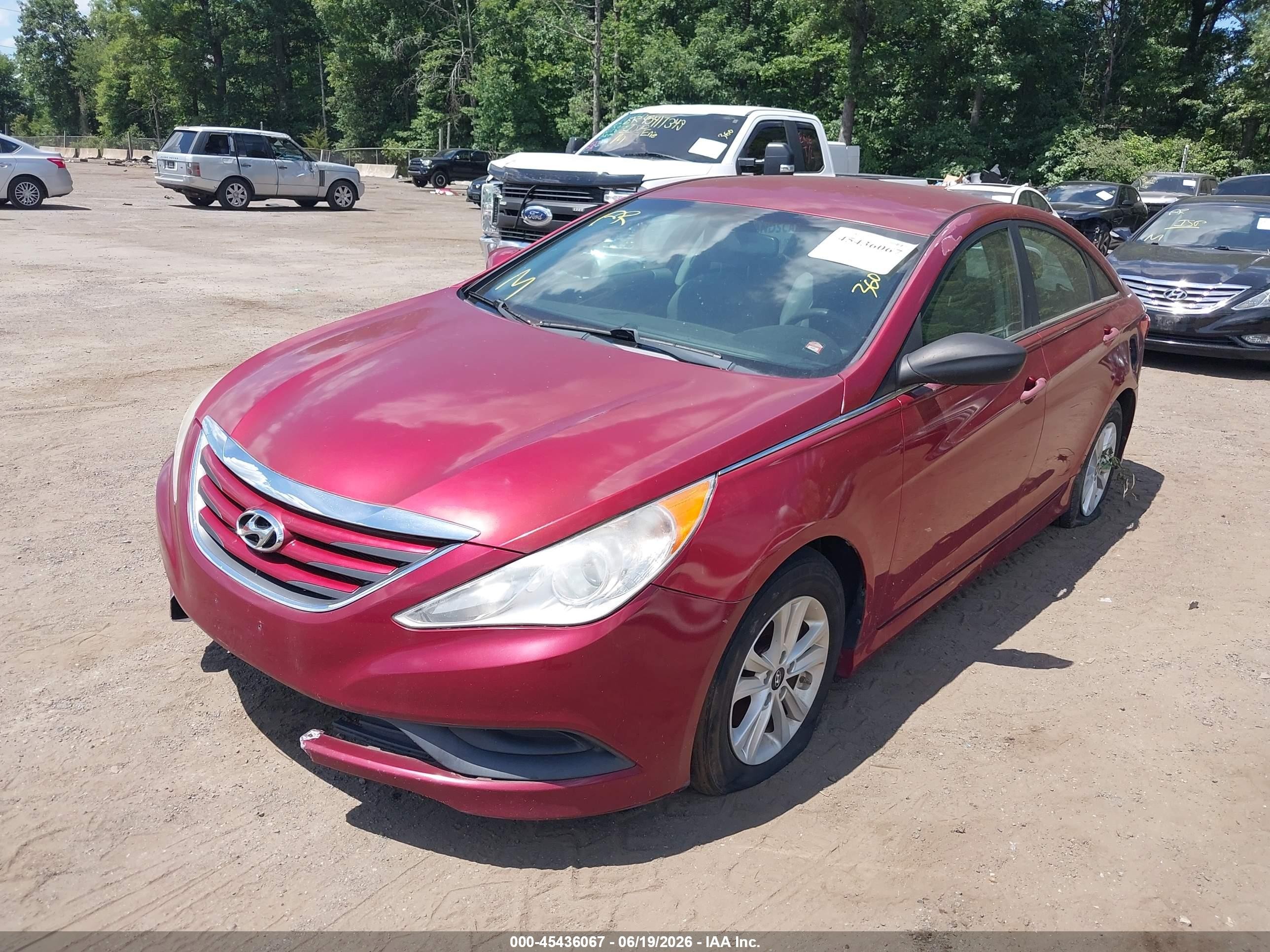 2014 Hyundai Sonata Gls Red vin: 5NPEB4ACXEH913732