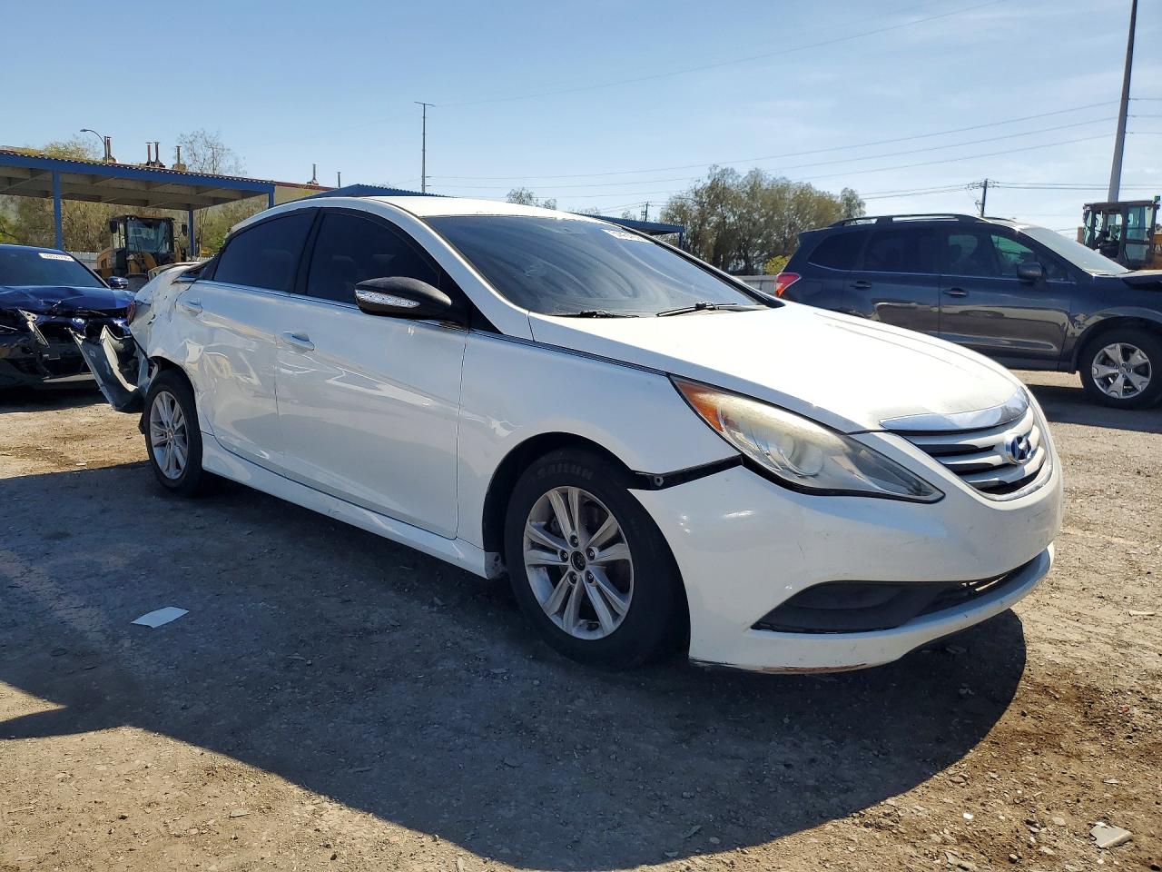 2014 Hyundai Sonata Gls White vin: 5NPEB4ACXEH916601