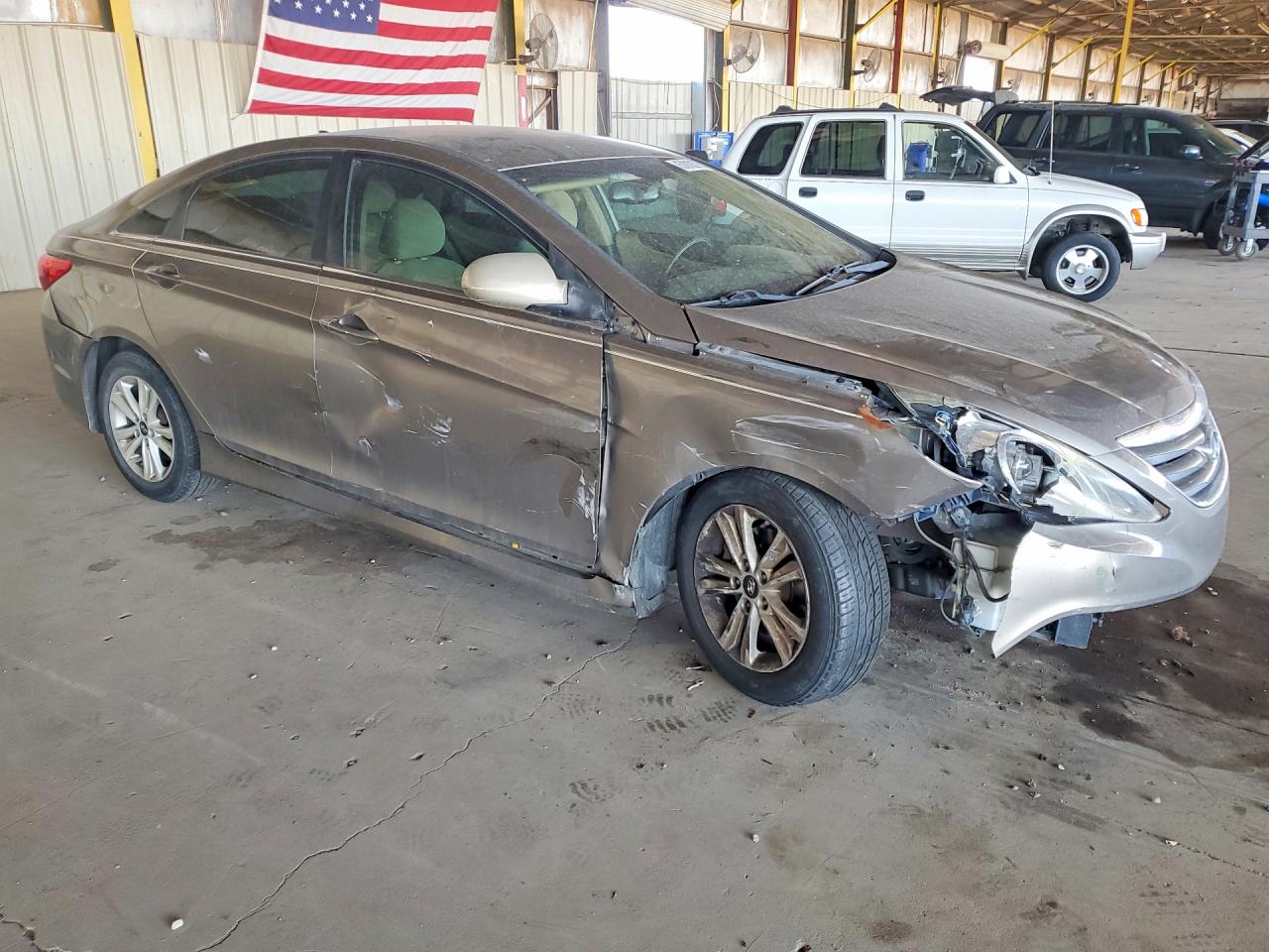 2014 Hyundai Sonata Gls Brown vin: 5NPEB4ACXEH937271
