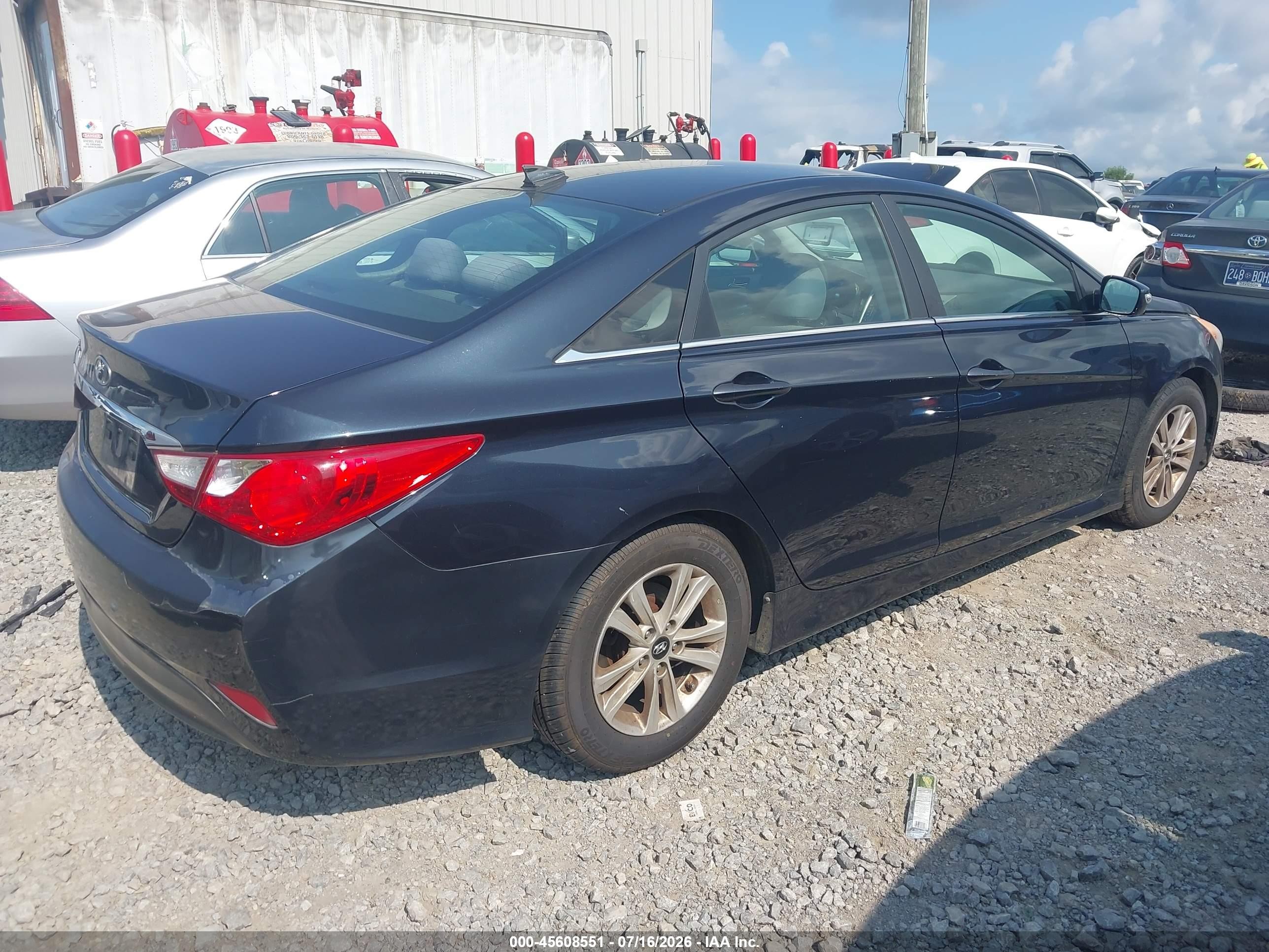 2014 Hyundai Sonata Gls Dark Blue vin: 5NPEB4ACXEH938484