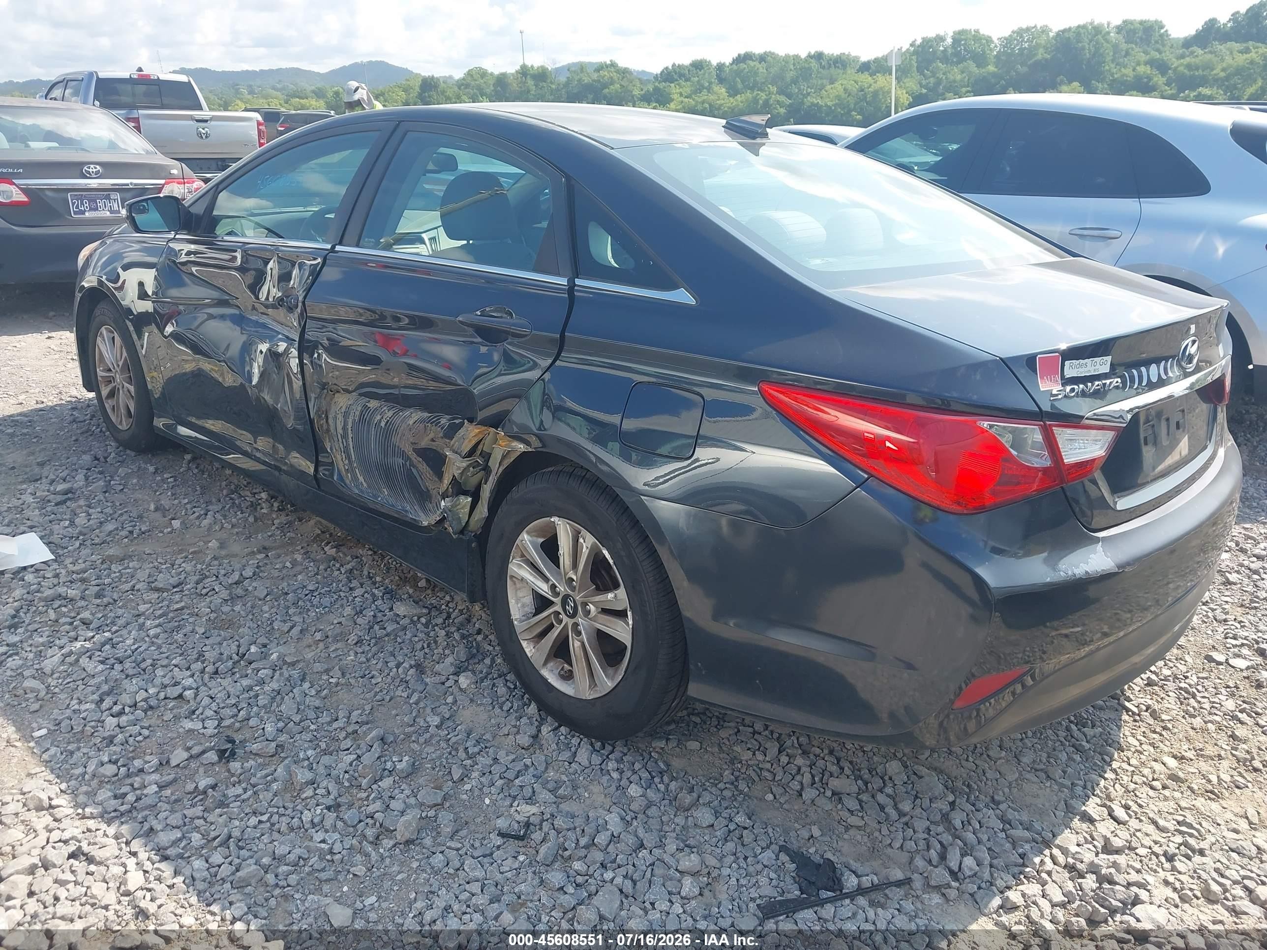 2014 Hyundai Sonata Gls Dark Blue vin: 5NPEB4ACXEH938484