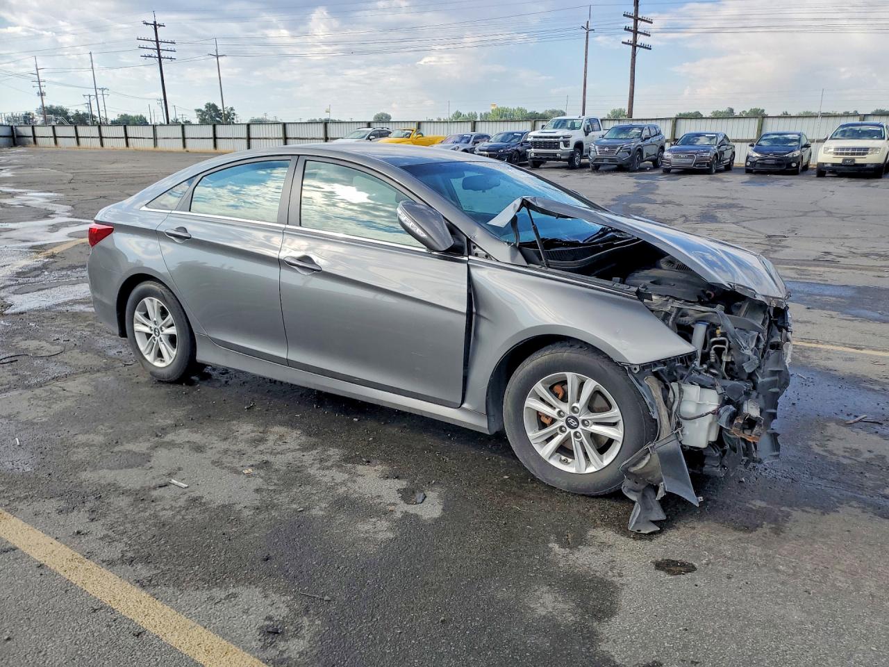 2014 Hyundai Sonata Gls Gray vin: 5NPEB4ACXEH940039