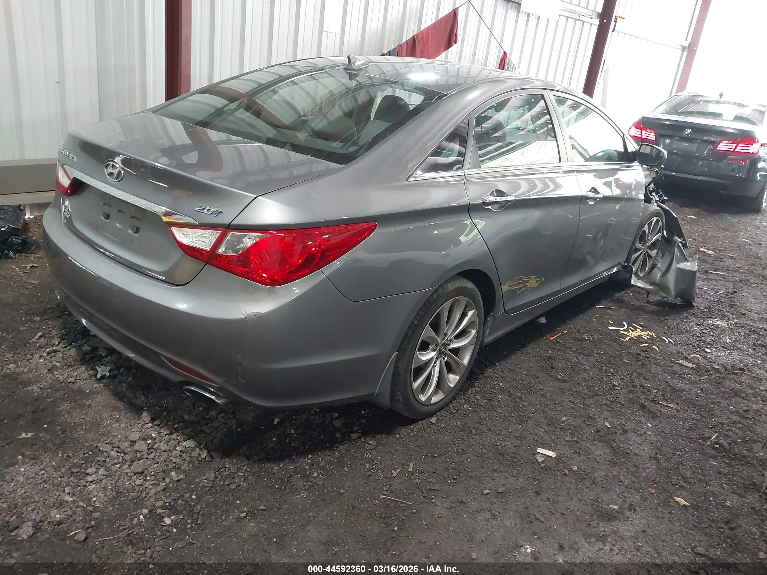 2012 Hyundai Sonata Se 2.0t Gray vin: 5NPEC4AB0CH409756