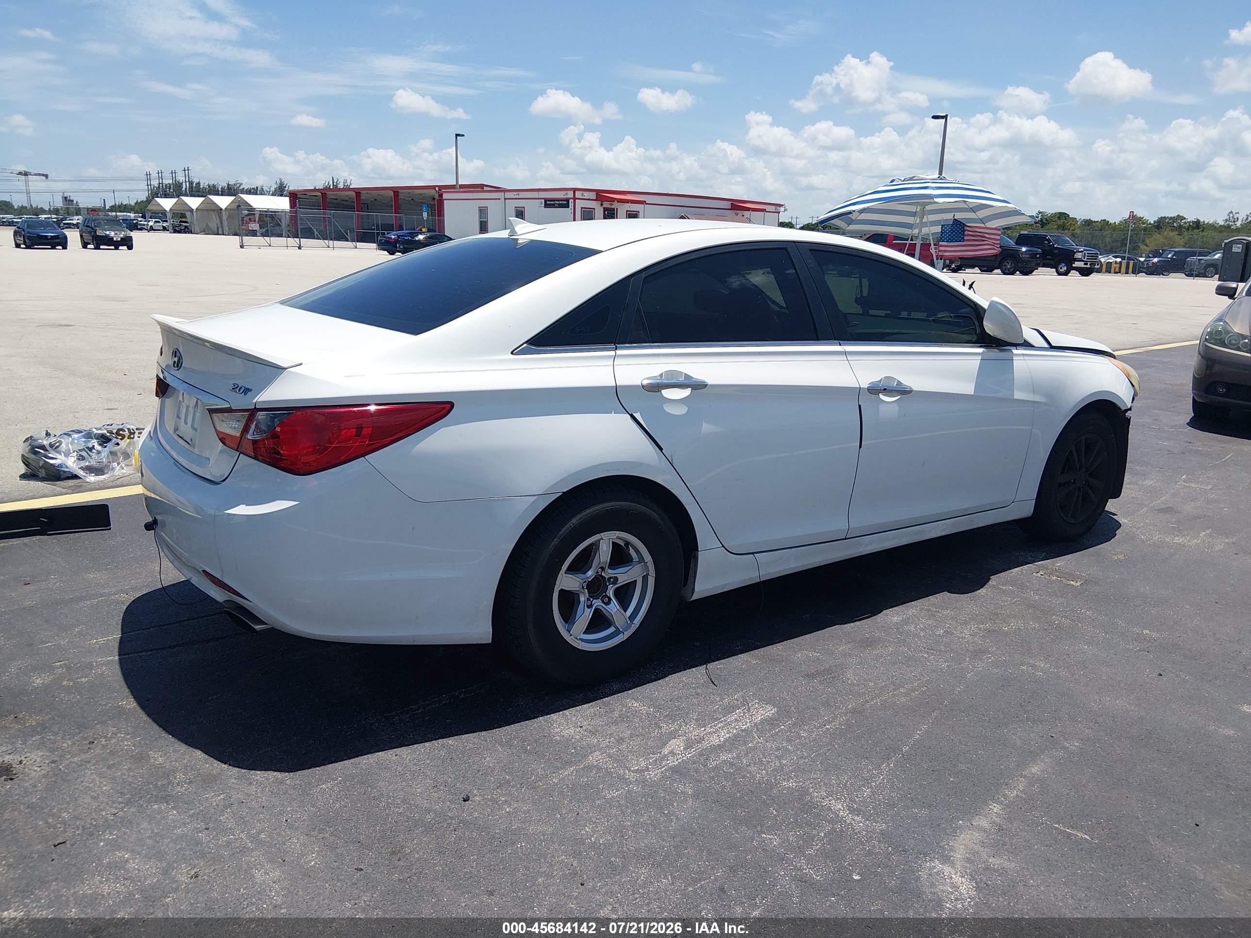2012 Hyundai Sonata Se 2.0t White vin: 5NPEC4AB0CH439713