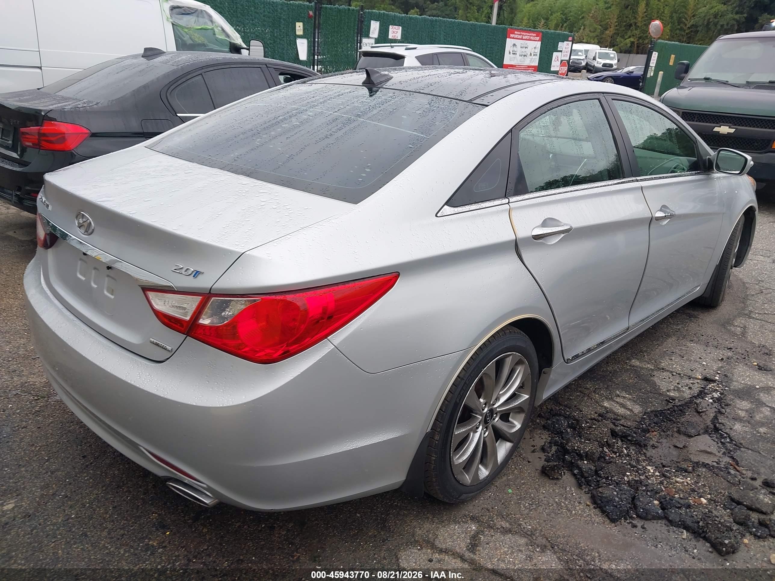 2012 Hyundai Sonata Limited 2.0t Silver vin: 5NPEC4AB0CH486109