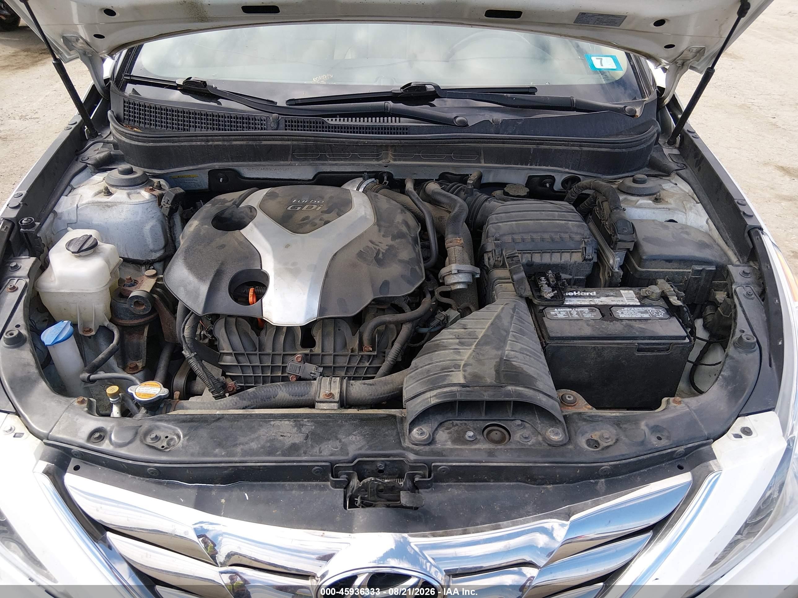 2012 Hyundai Sonata Limited 2.0t White vin: 5NPEC4AB0CH496221