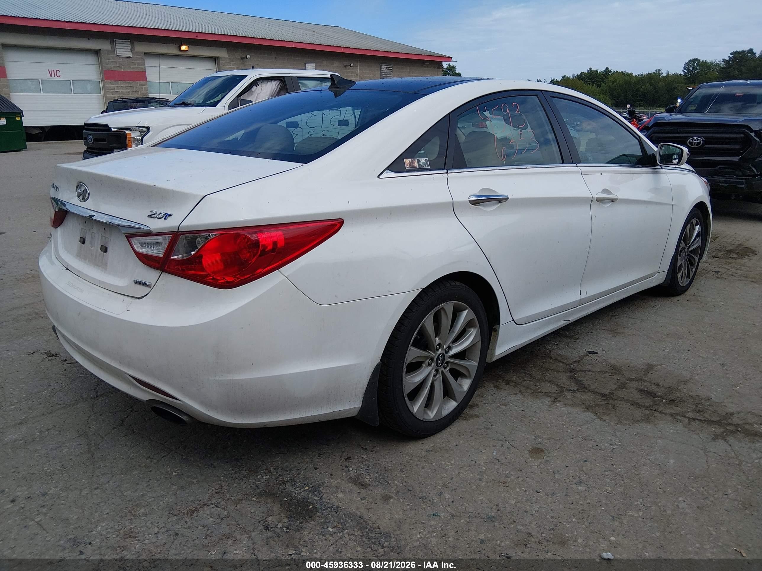 2012 Hyundai Sonata Limited 2.0t White vin: 5NPEC4AB0CH496221