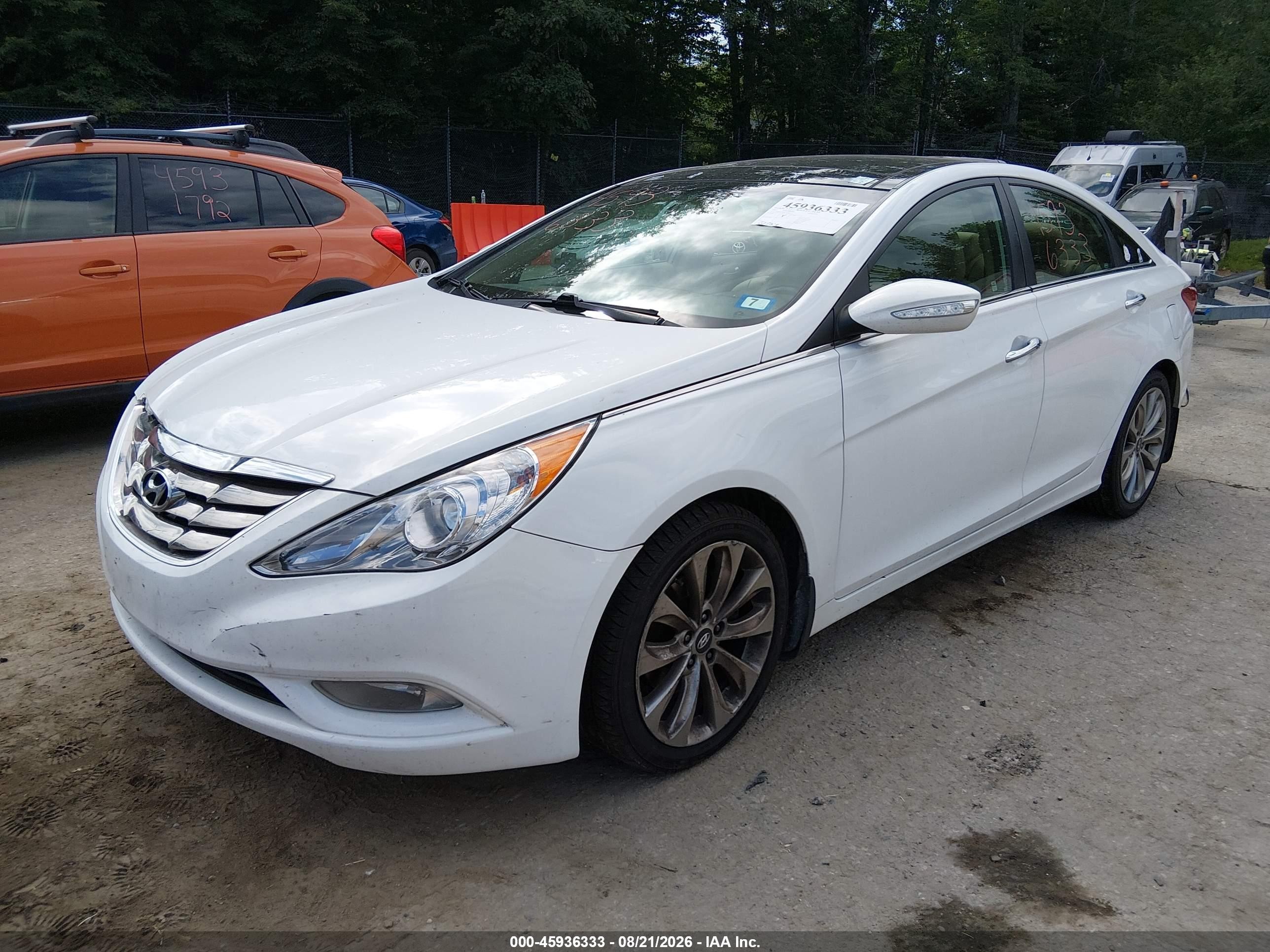 2012 Hyundai Sonata Limited 2.0t White vin: 5NPEC4AB0CH496221