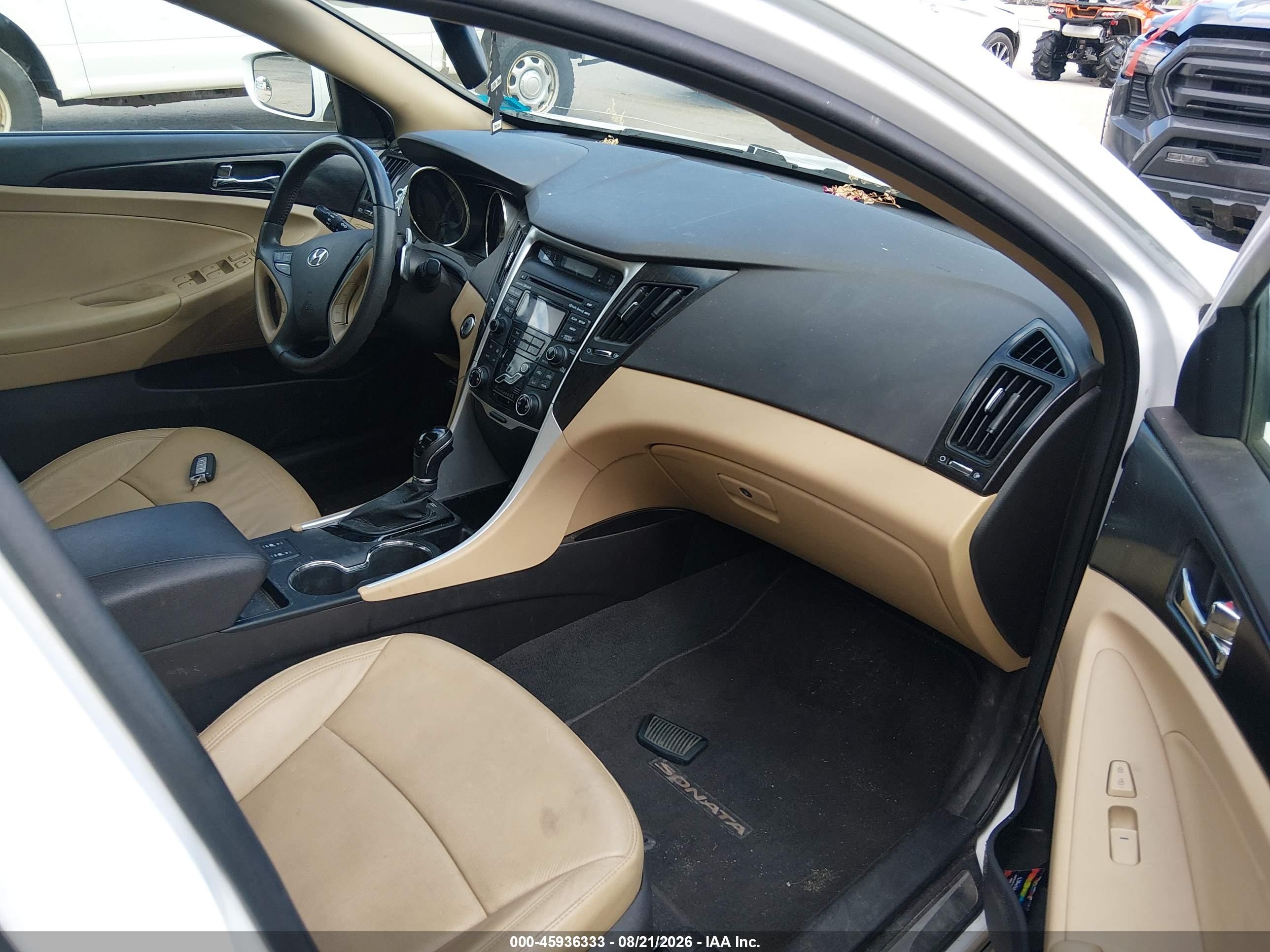 2012 Hyundai Sonata Limited 2.0t White vin: 5NPEC4AB0CH496221