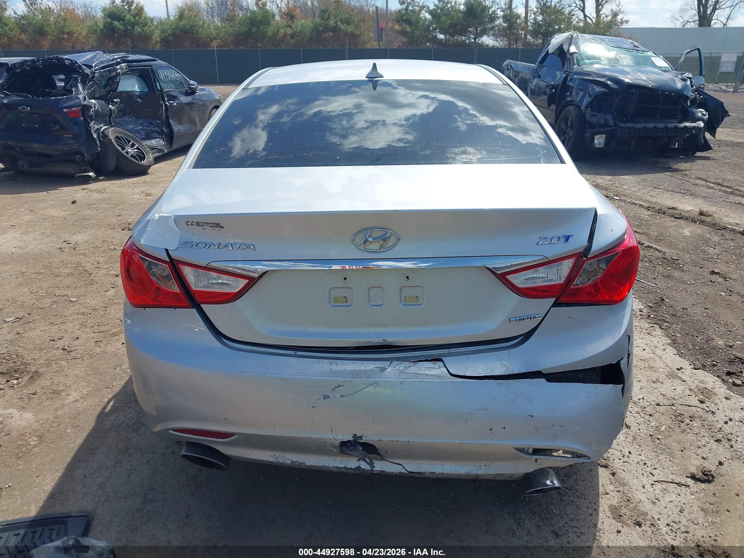 2013 Hyundai Sonata Limited 2.0t Silver vin: 5NPEC4AB0DH511981