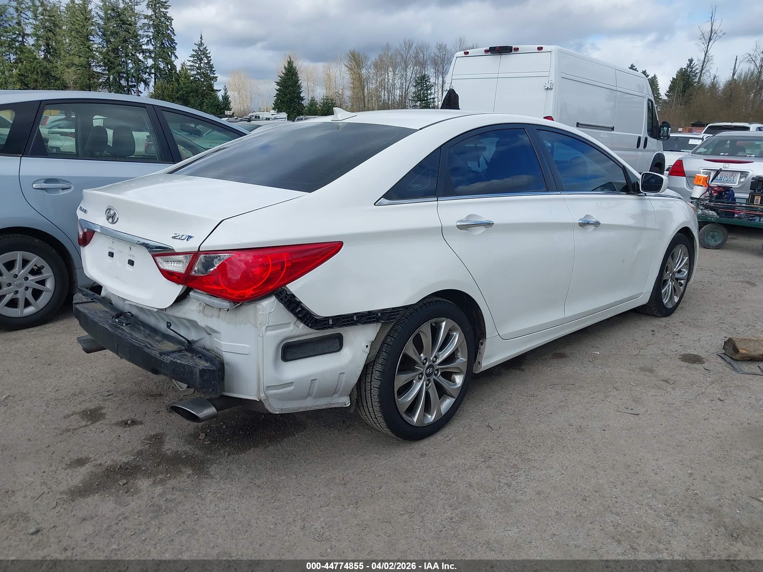 2013 Hyundai Sonata Se 2.0t White vin: 5NPEC4AB0DH566267