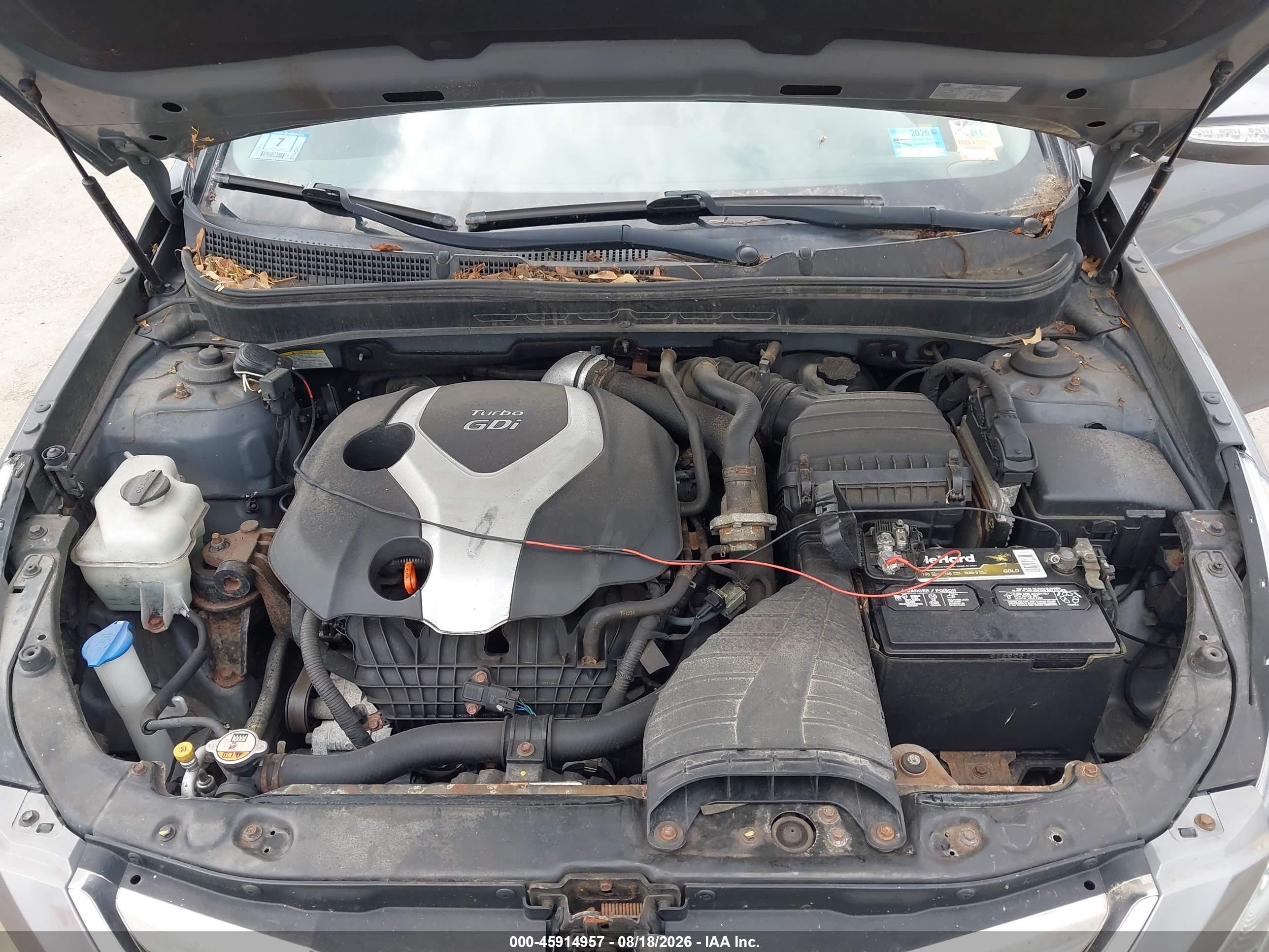 2013 Hyundai Sonata Limited 2.0t Gray vin: 5NPEC4AB0DH580444