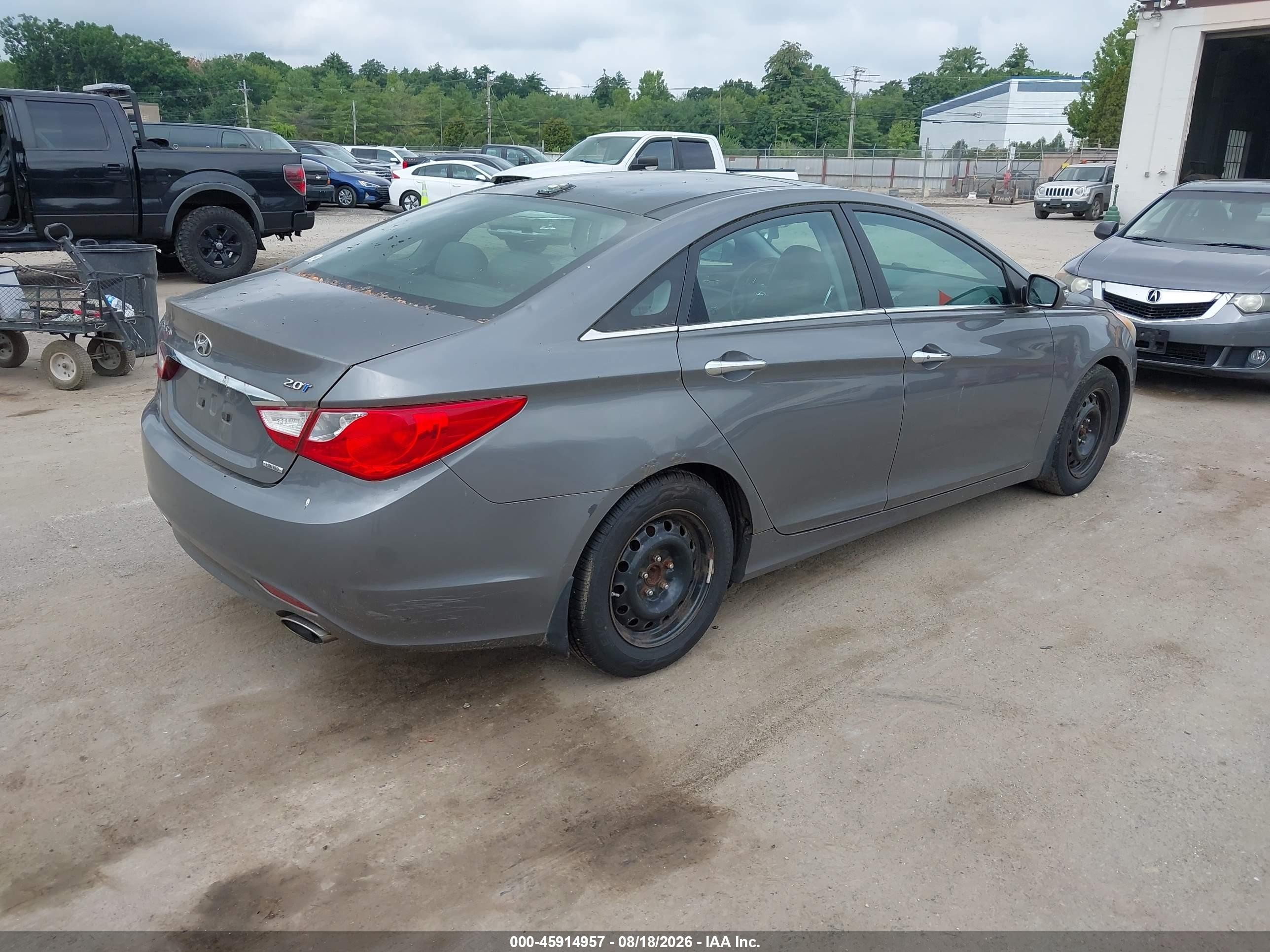 2013 Hyundai Sonata Limited 2.0t Gray vin: 5NPEC4AB0DH580444