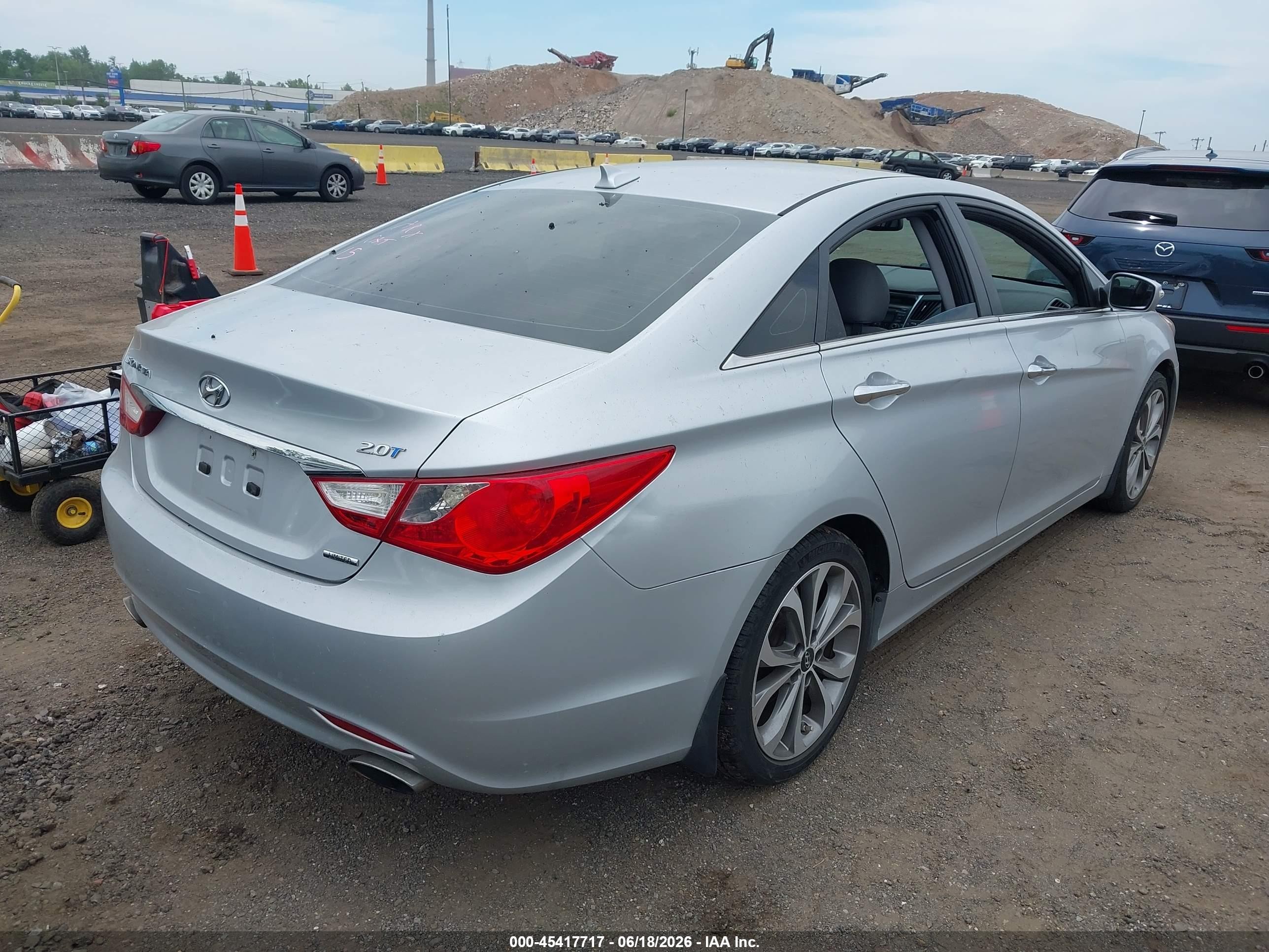 2013 Hyundai Sonata Limited 2.0t Silver vin: 5NPEC4AB0DH605987