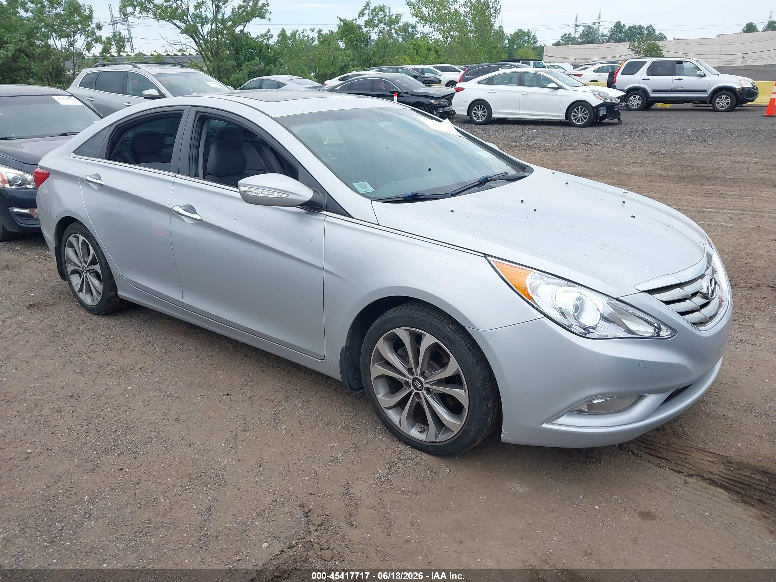 2013 Hyundai Sonata Limited 2.0t Silver vin: 5NPEC4AB0DH605987
