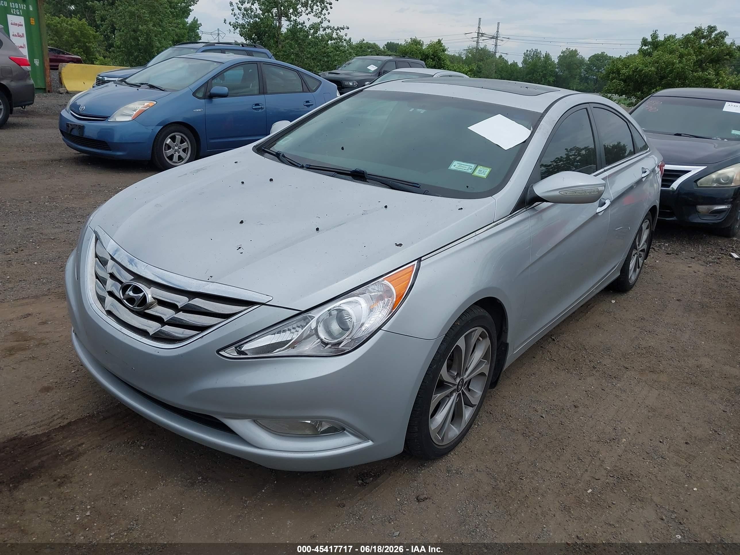 2013 Hyundai Sonata Limited 2.0t Silver vin: 5NPEC4AB0DH605987