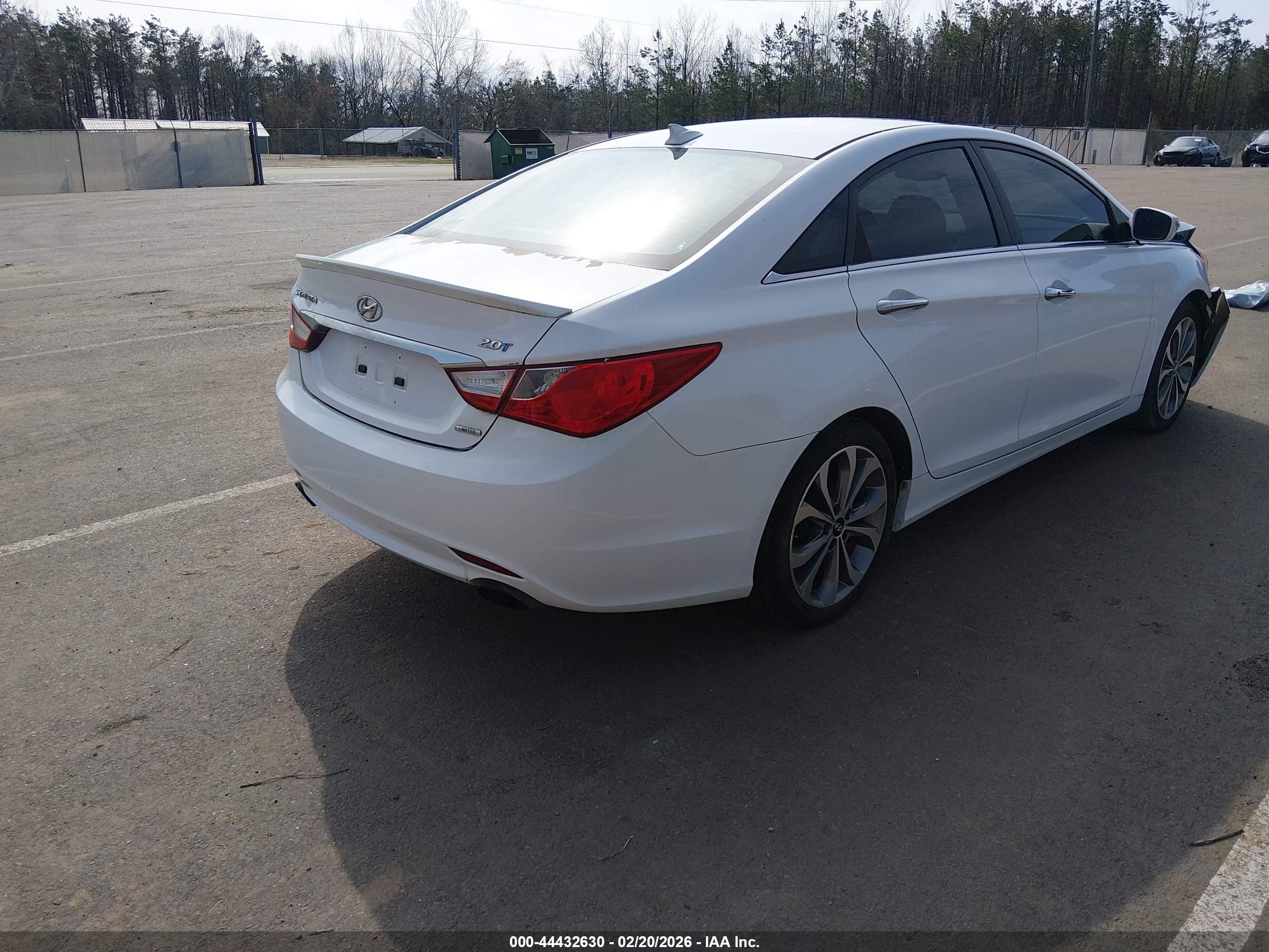 2013 Hyundai Sonata Limited 2.0t White vin: 5NPEC4AB0DH646751