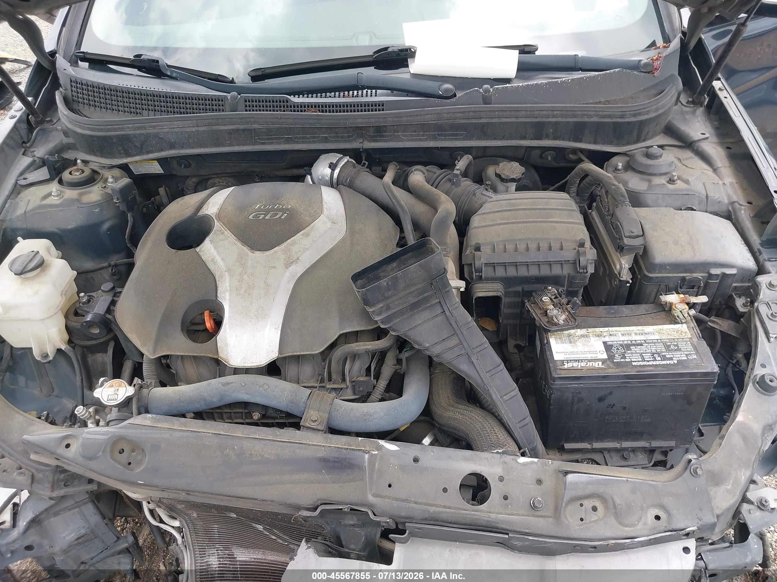 2013 Hyundai Sonata Limited 2.0t Gray vin: 5NPEC4AB0DH649519