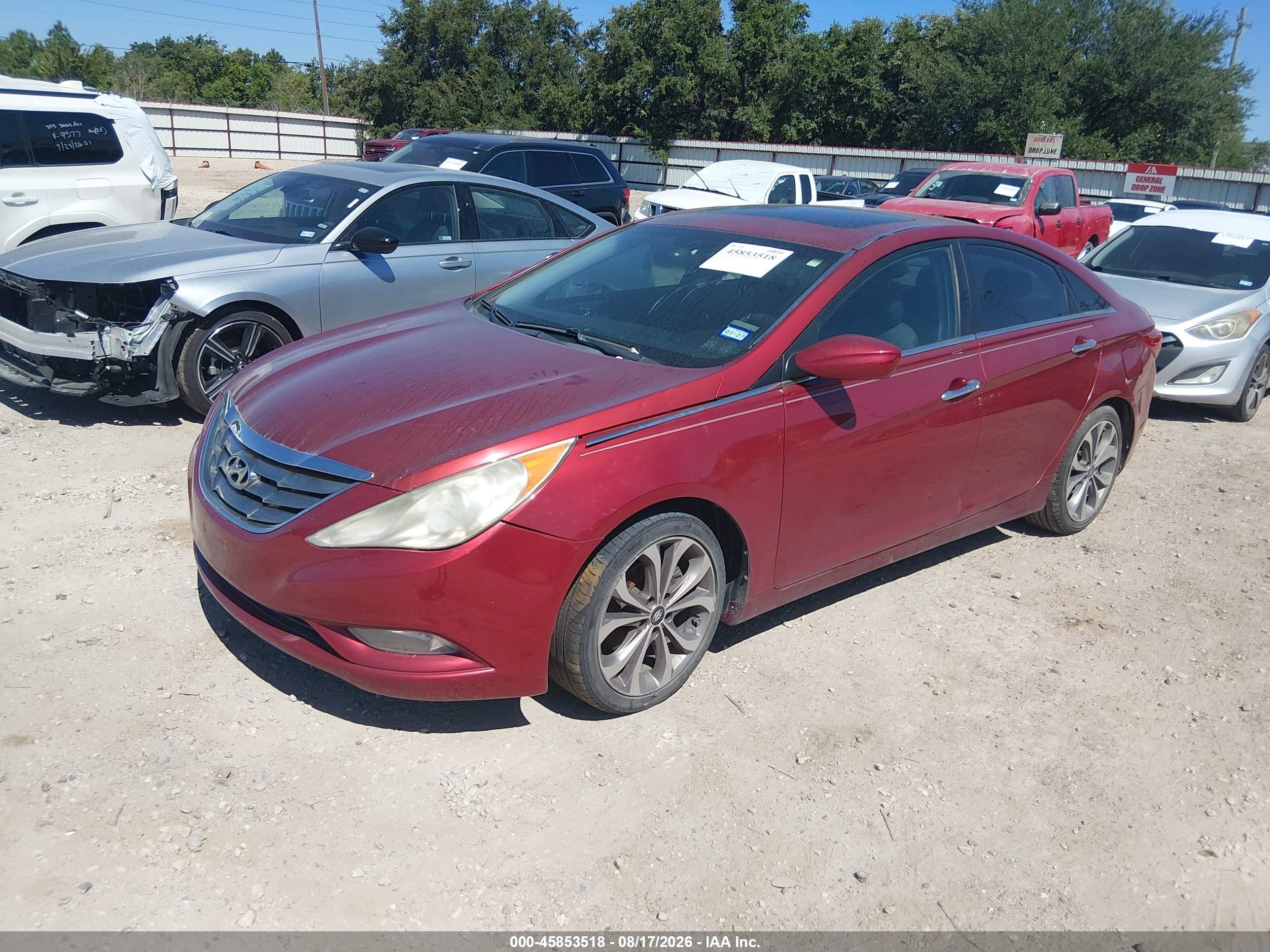2013 Hyundai Sonata Se 2.0t Red vin: 5NPEC4AB0DH652873