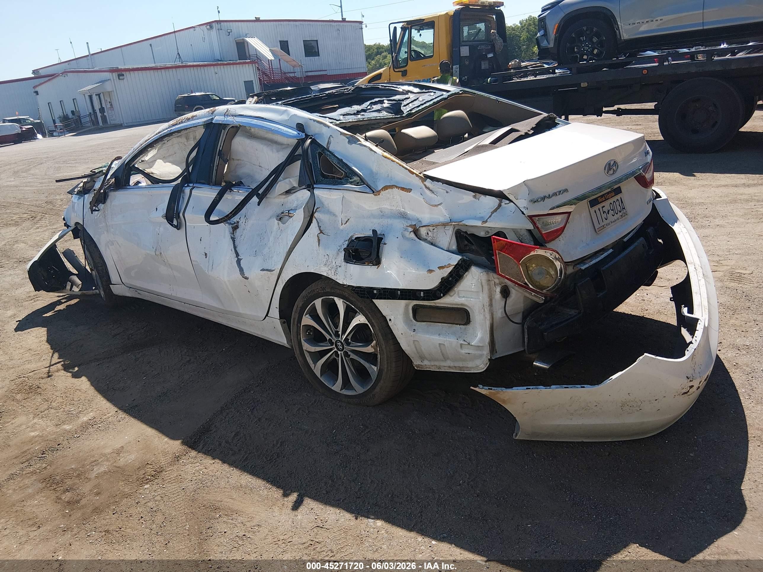 2013 Hyundai Sonata Limited 2.0t White vin: 5NPEC4AB0DH661993