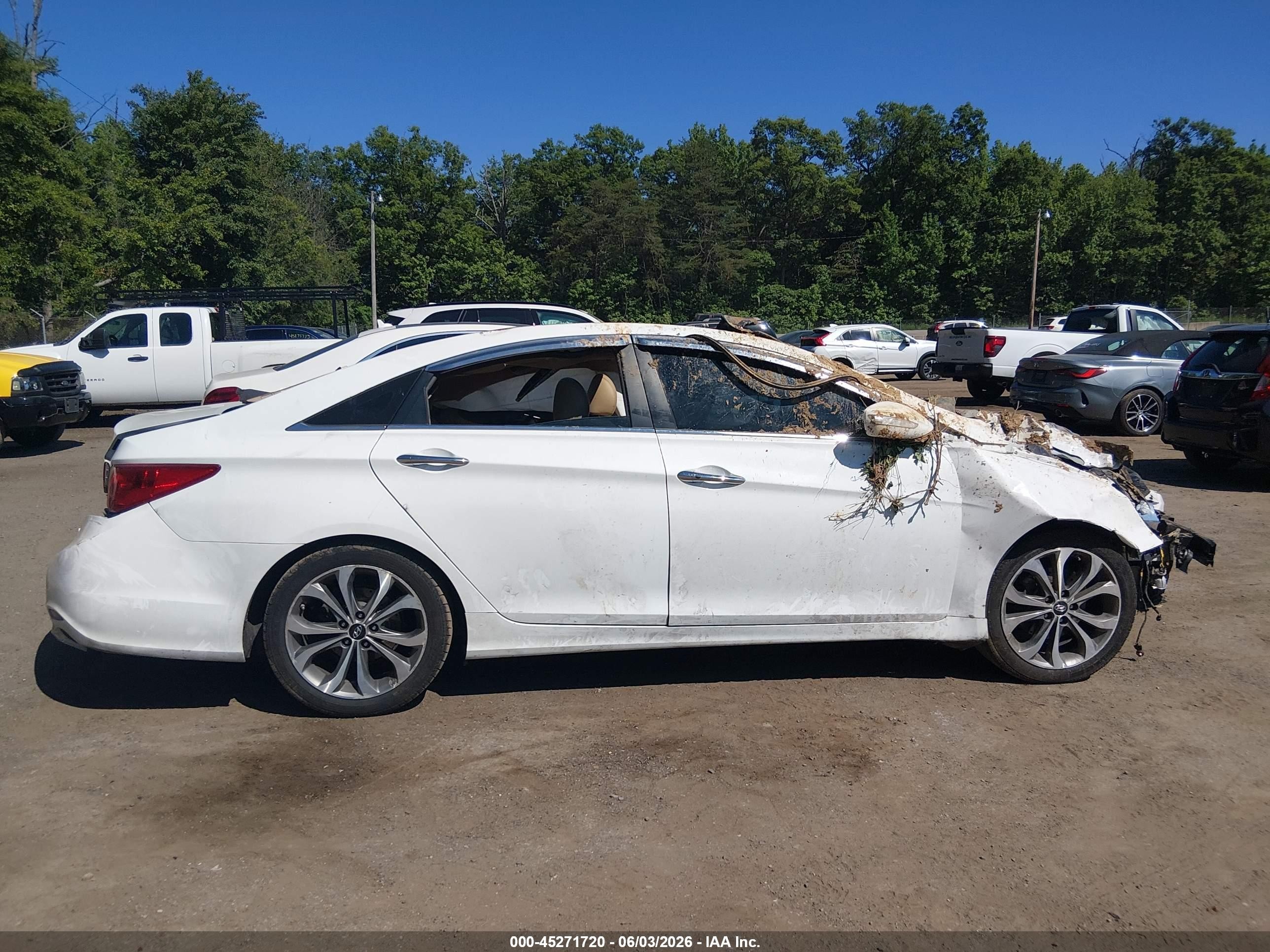 2013 Hyundai Sonata Limited 2.0t White vin: 5NPEC4AB0DH661993