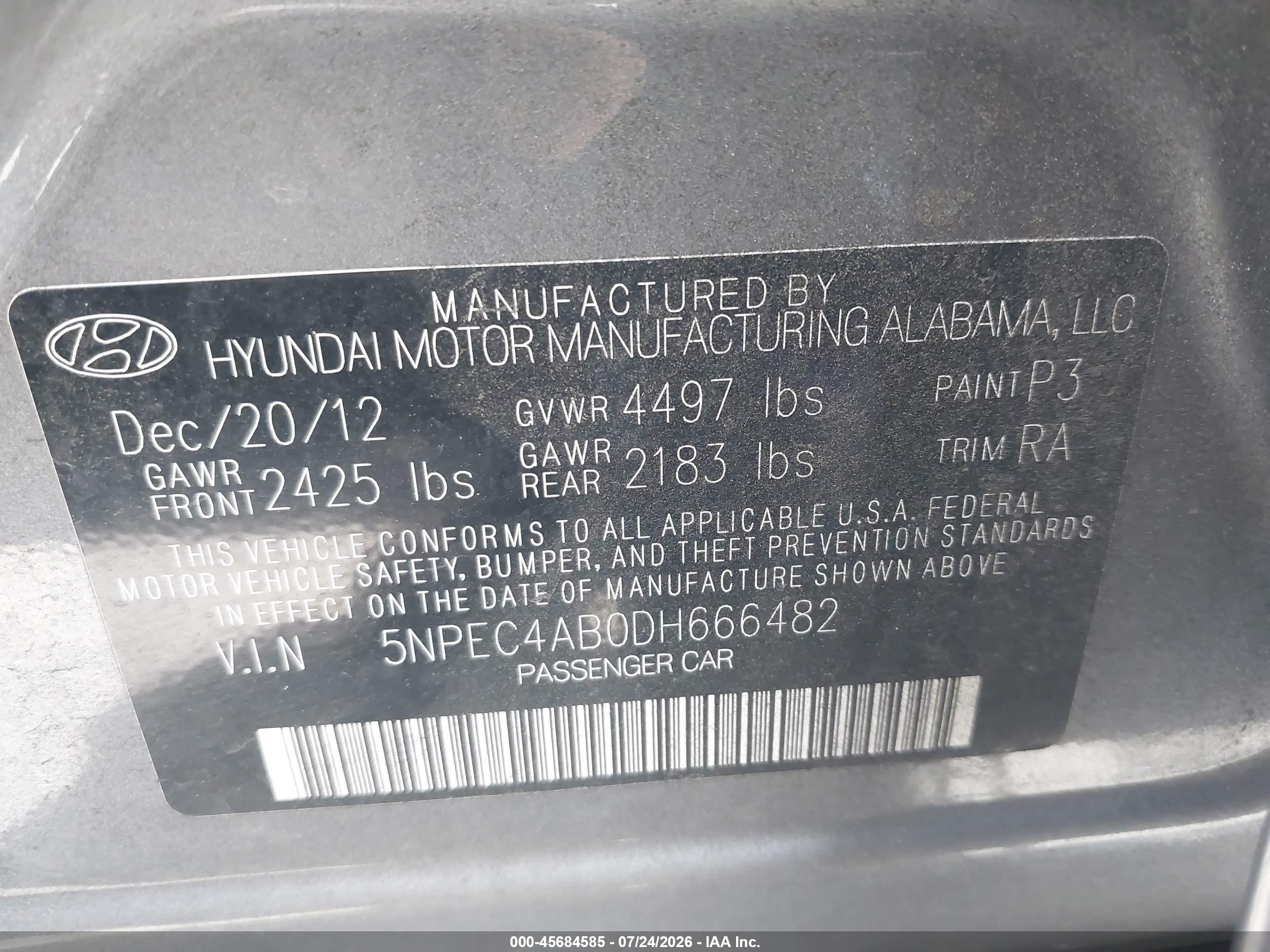 2013 Hyundai Sonata Limited 2.0t Silver vin: 5NPEC4AB0DH666482