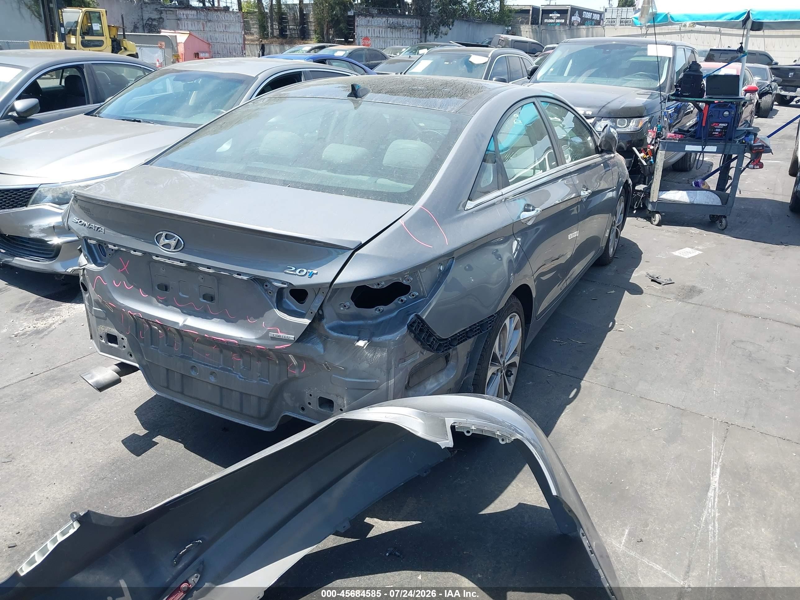 2013 Hyundai Sonata Limited 2.0t Silver vin: 5NPEC4AB0DH666482