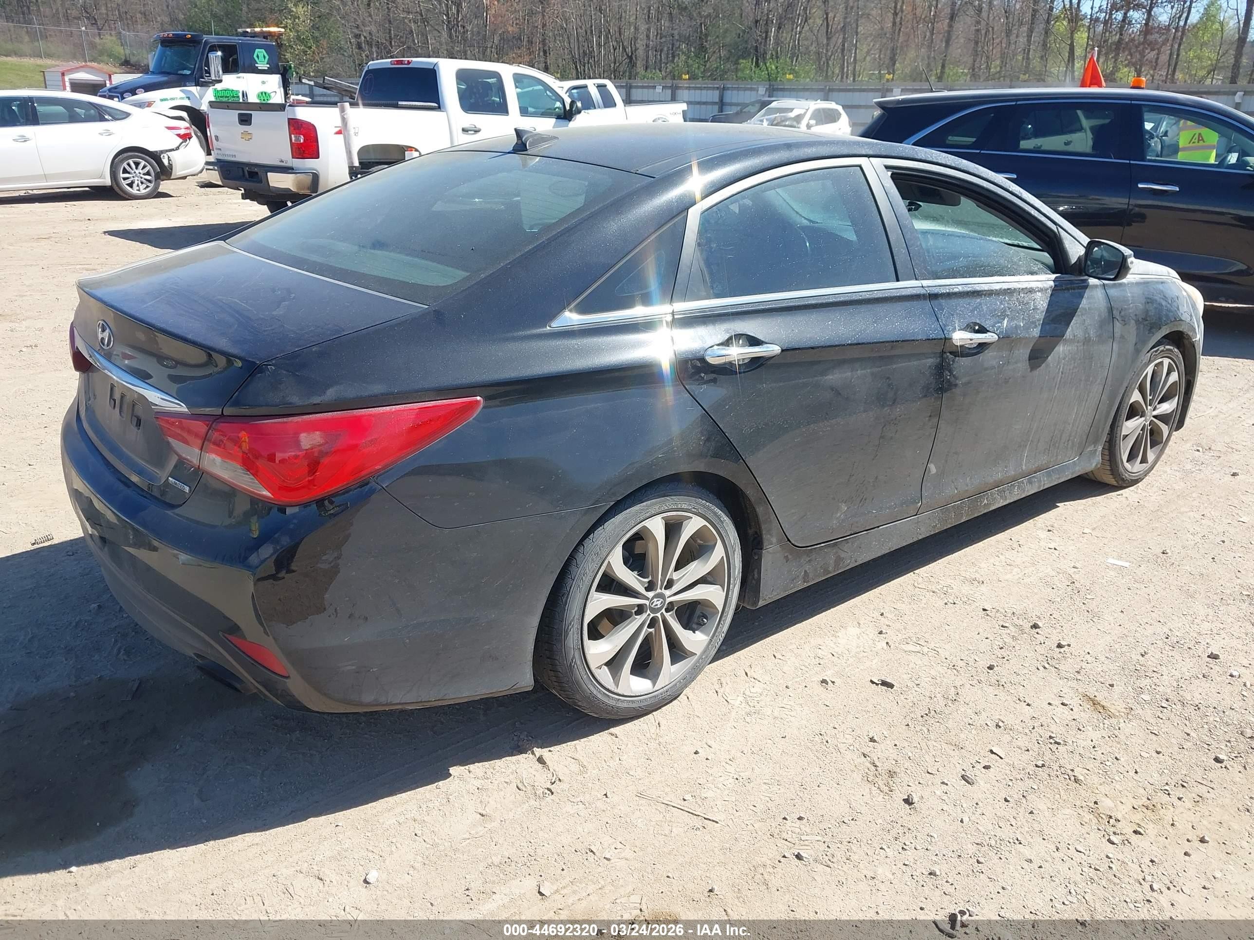 2014 Hyundai Sonata Limited 2.0t Black vin: 5NPEC4AB0EH843517
