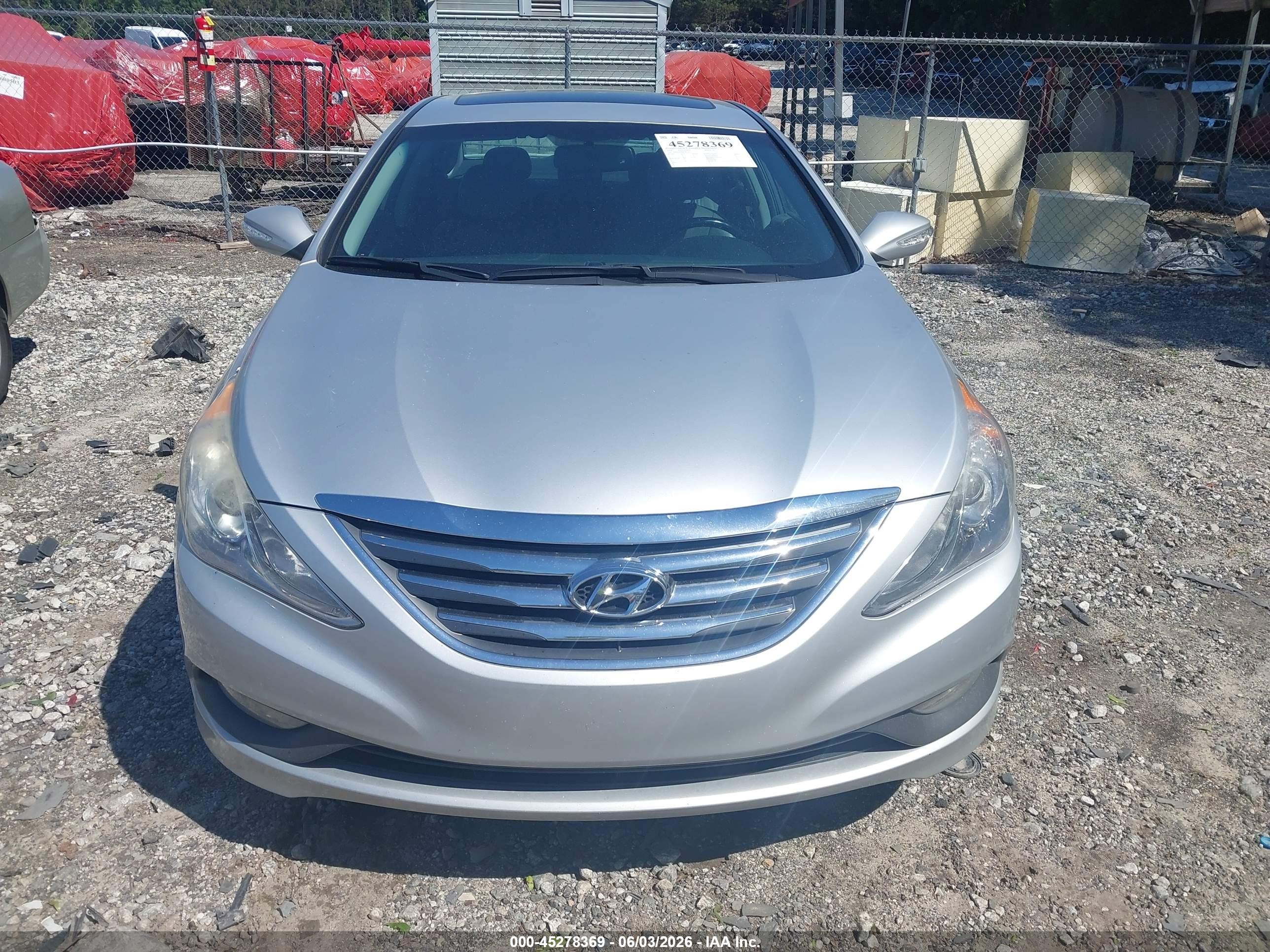 2014 Hyundai Sonata Limited 2.0t Серебряный vin: 5NPEC4AB0EH913355