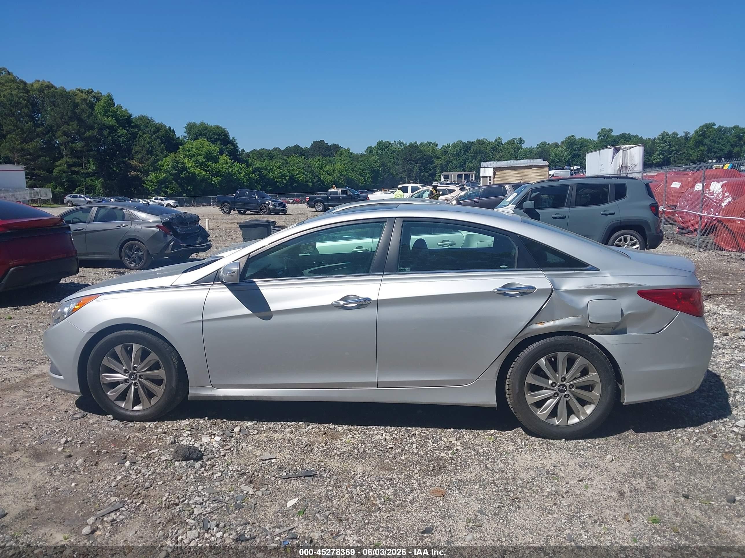 2014 Hyundai Sonata Limited 2.0t Серебряный vin: 5NPEC4AB0EH913355