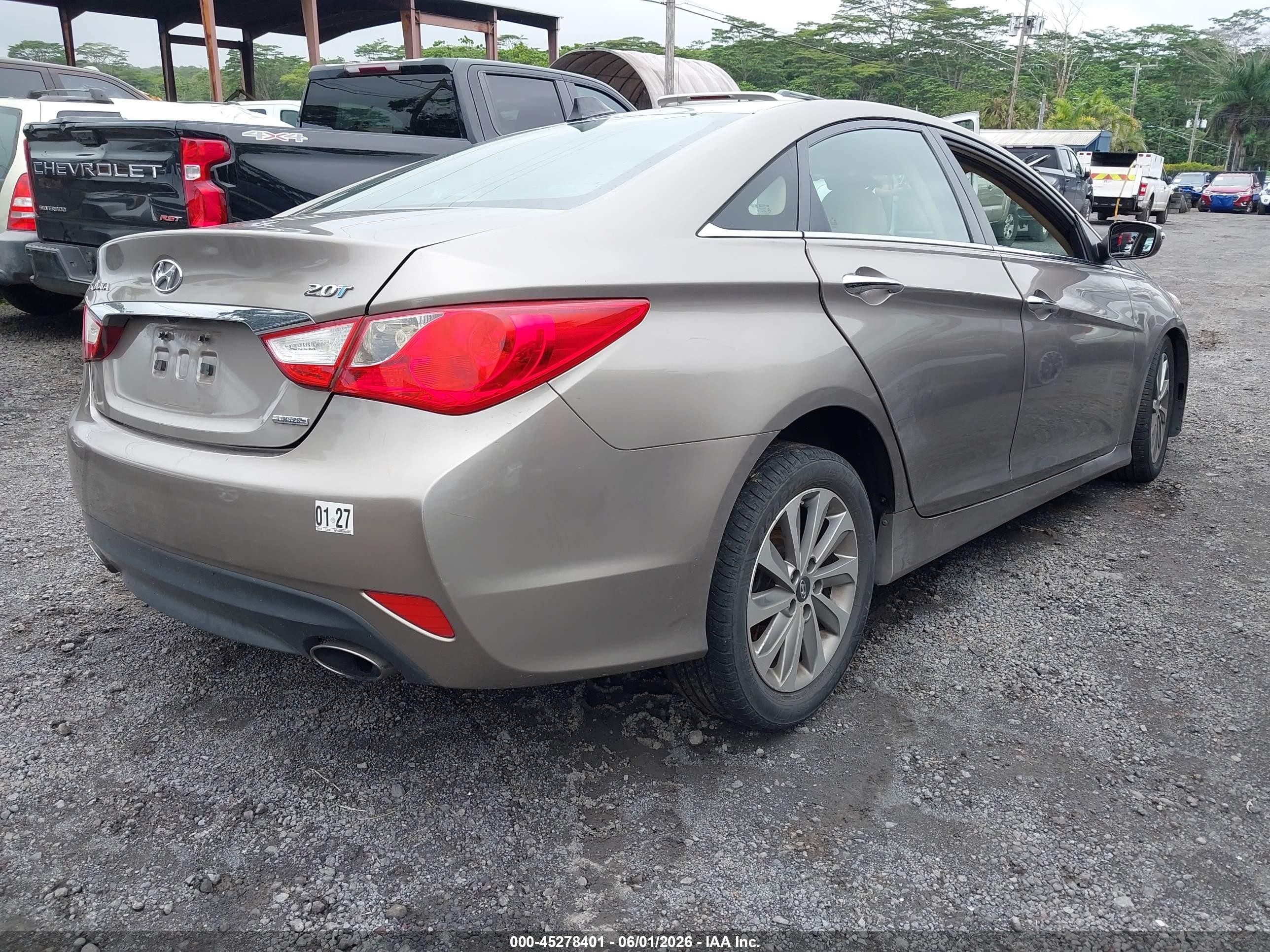 2014 Hyundai Sonata Limited 2.0t Brown vin: 5NPEC4AB0EH925425
