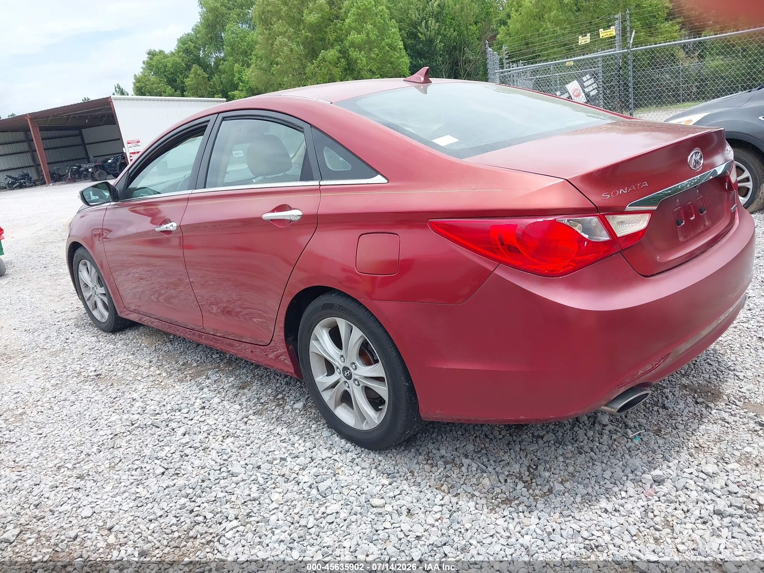 2011 Hyundai Sonata Limited 2.0t Red vin: 5NPEC4AB1BH305534