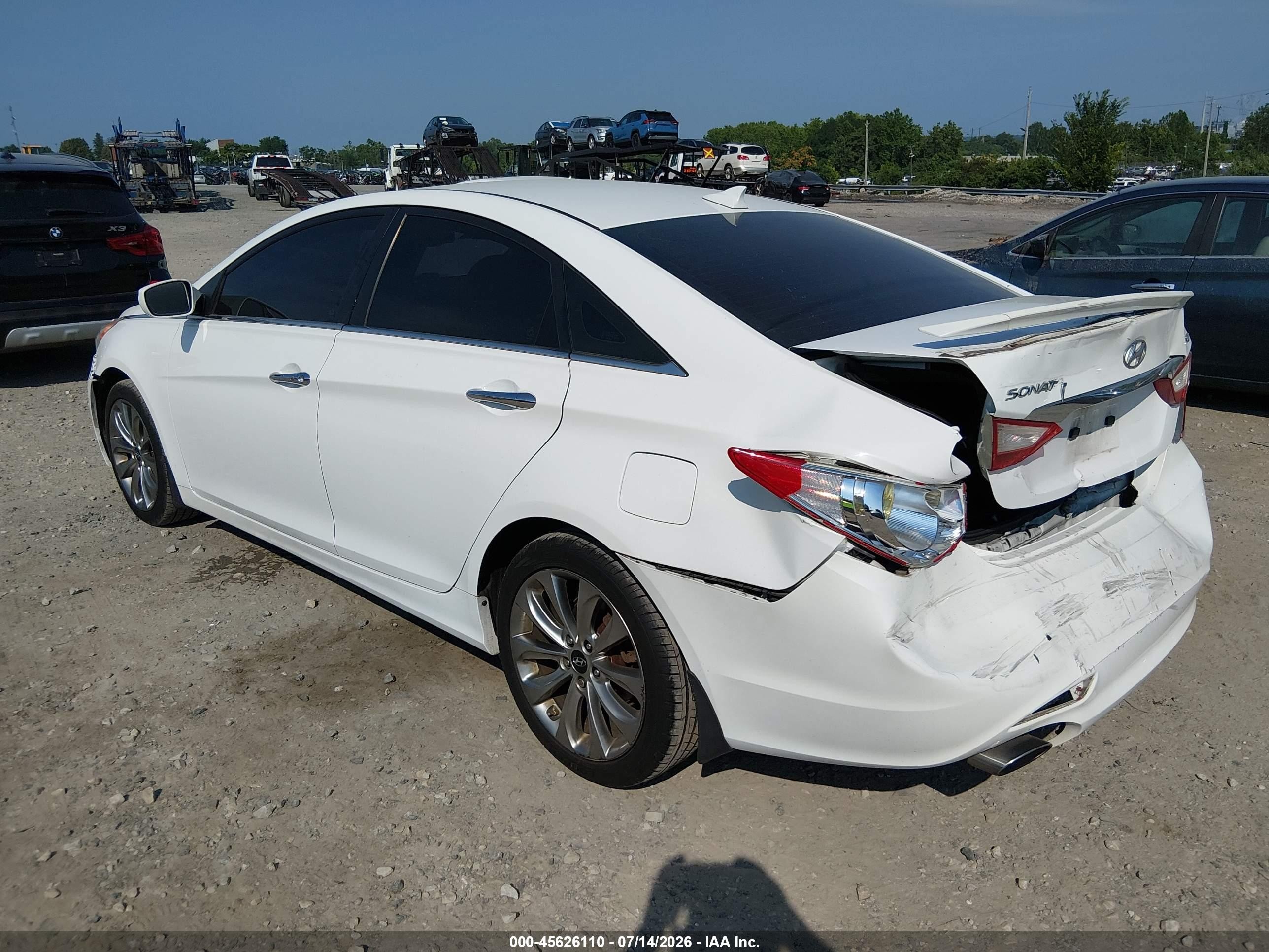 2012 Hyundai Sonata Se 2.0t White vin: 5NPEC4AB1CH443205