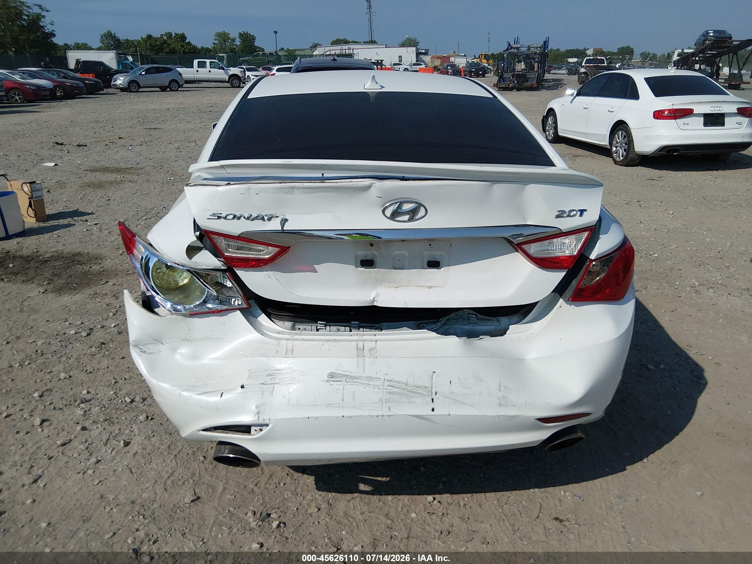 2012 Hyundai Sonata Se 2.0t White vin: 5NPEC4AB1CH443205