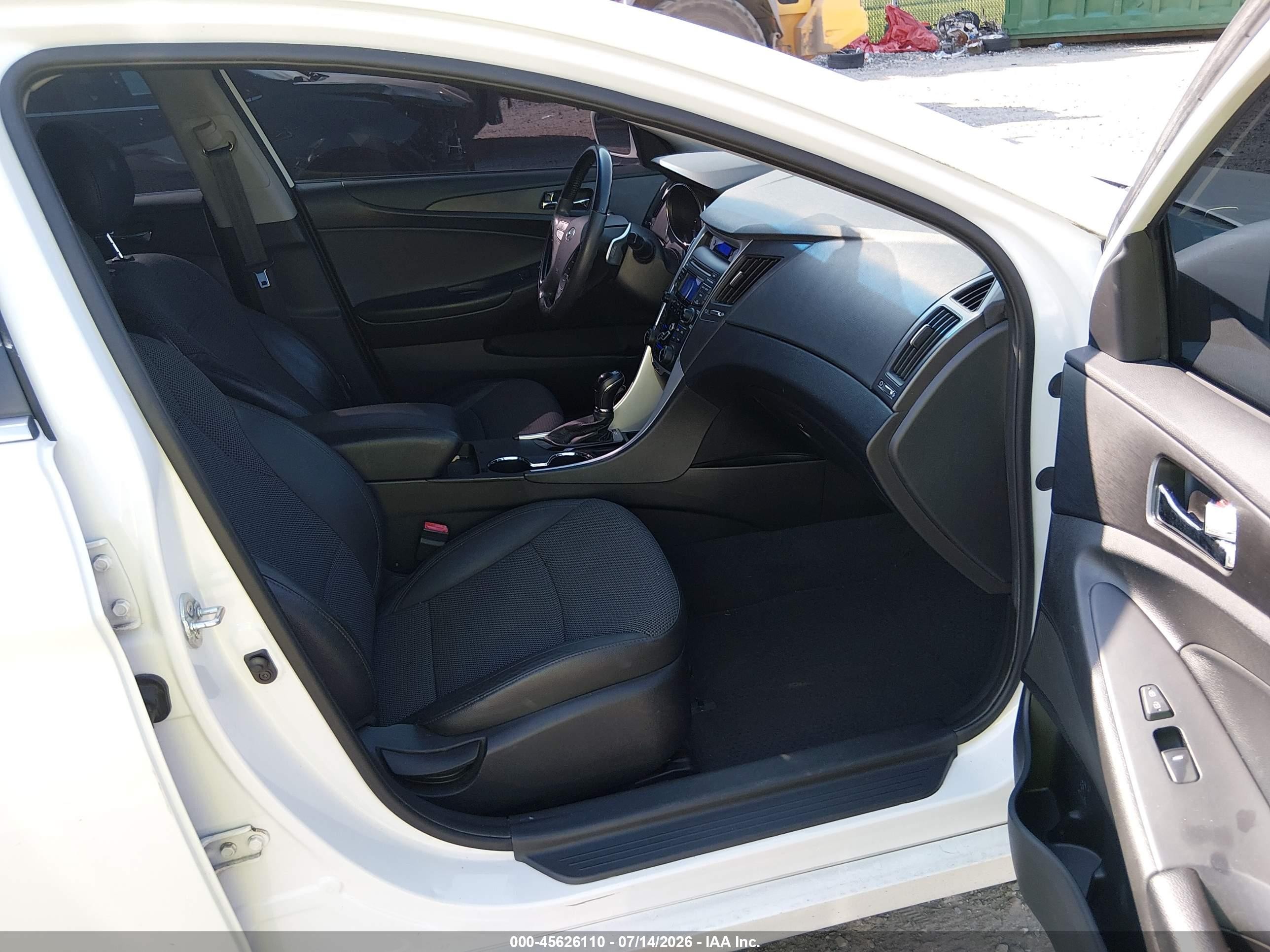 2012 Hyundai Sonata Se 2.0t White vin: 5NPEC4AB1CH443205