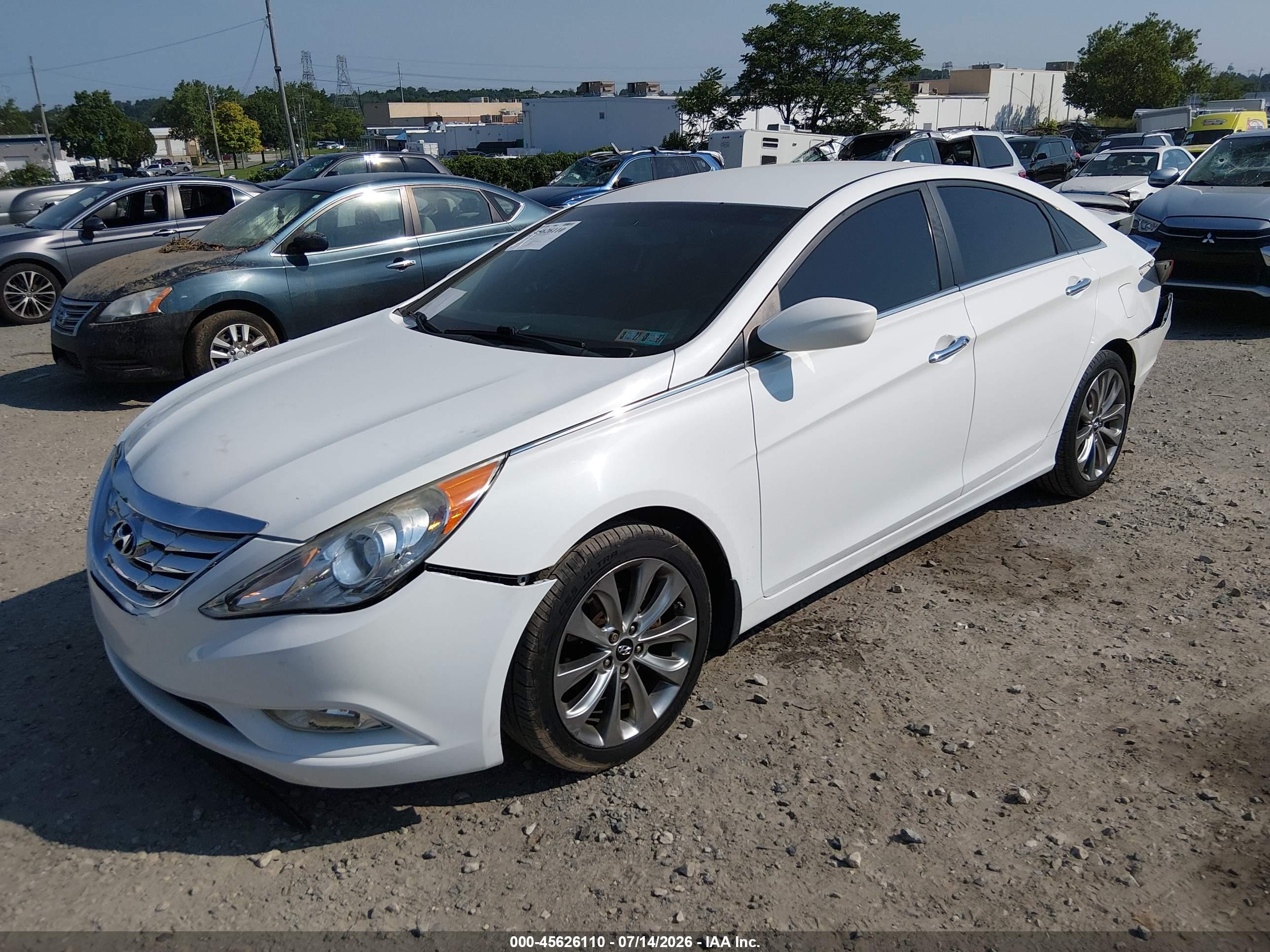 2012 Hyundai Sonata Se 2.0t White vin: 5NPEC4AB1CH443205
