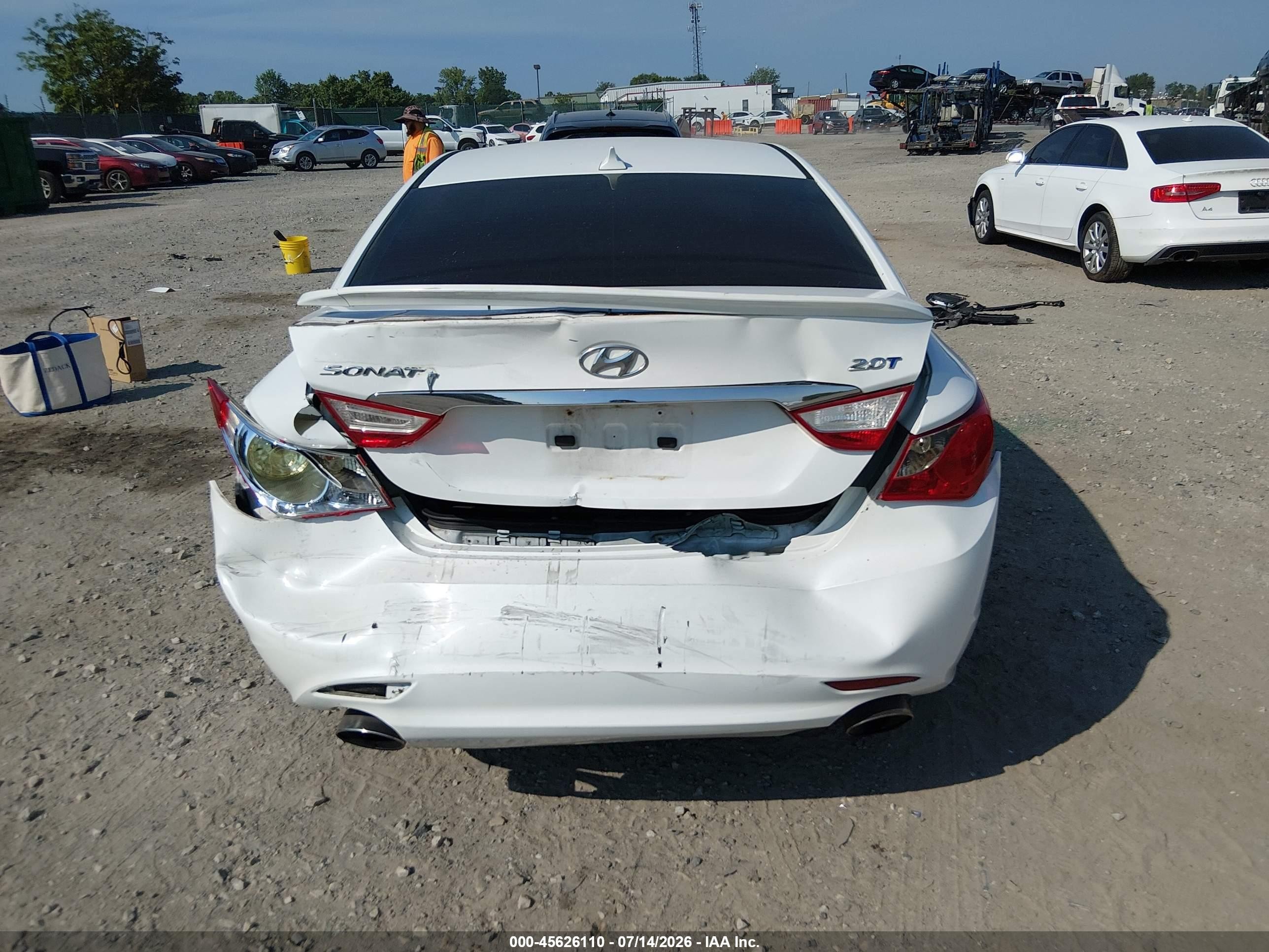 2012 Hyundai Sonata Se 2.0t White vin: 5NPEC4AB1CH443205