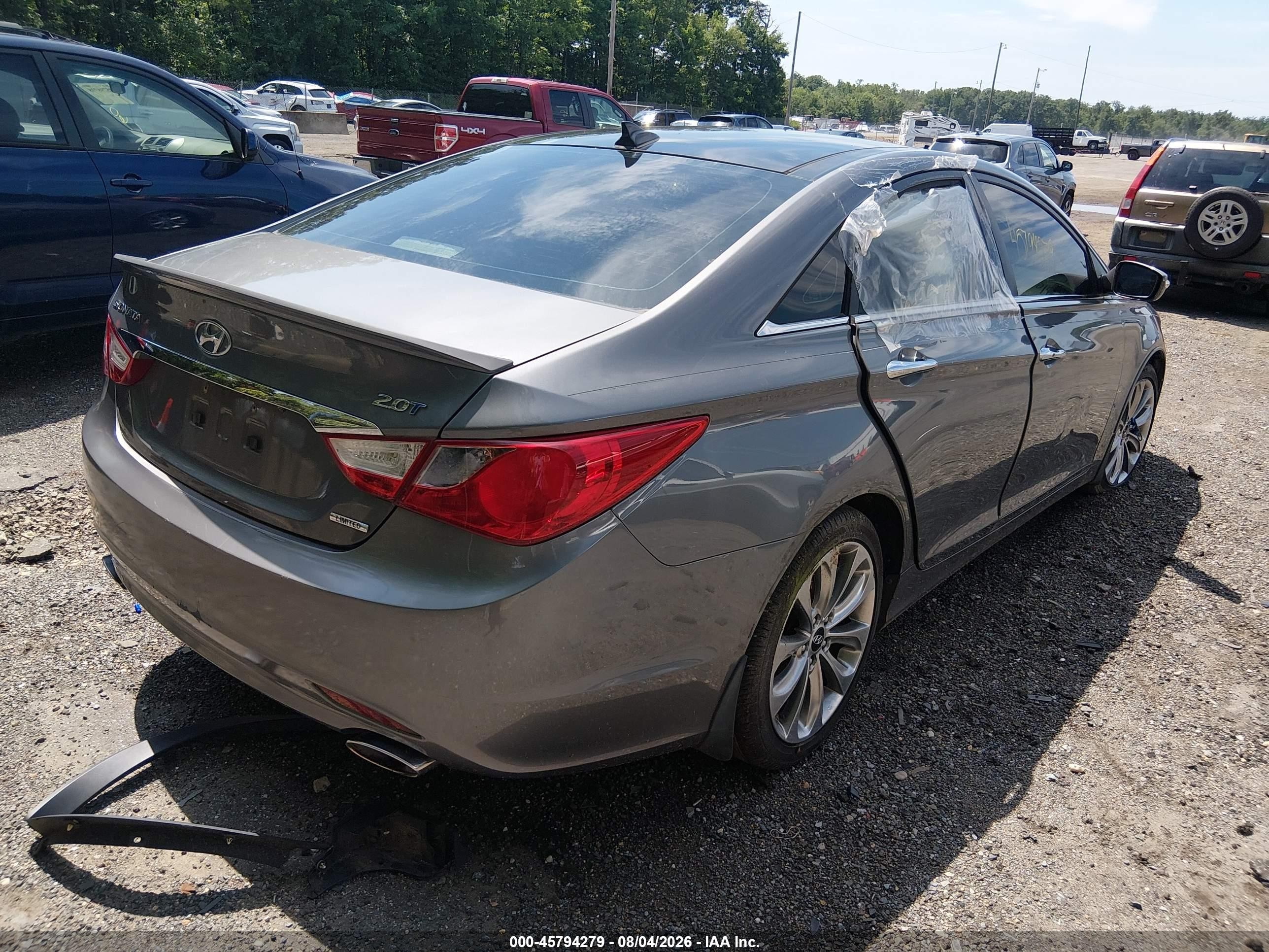2012 Hyundai Sonata Limited 2.0t Серый vin: 5NPEC4AB1CH478357