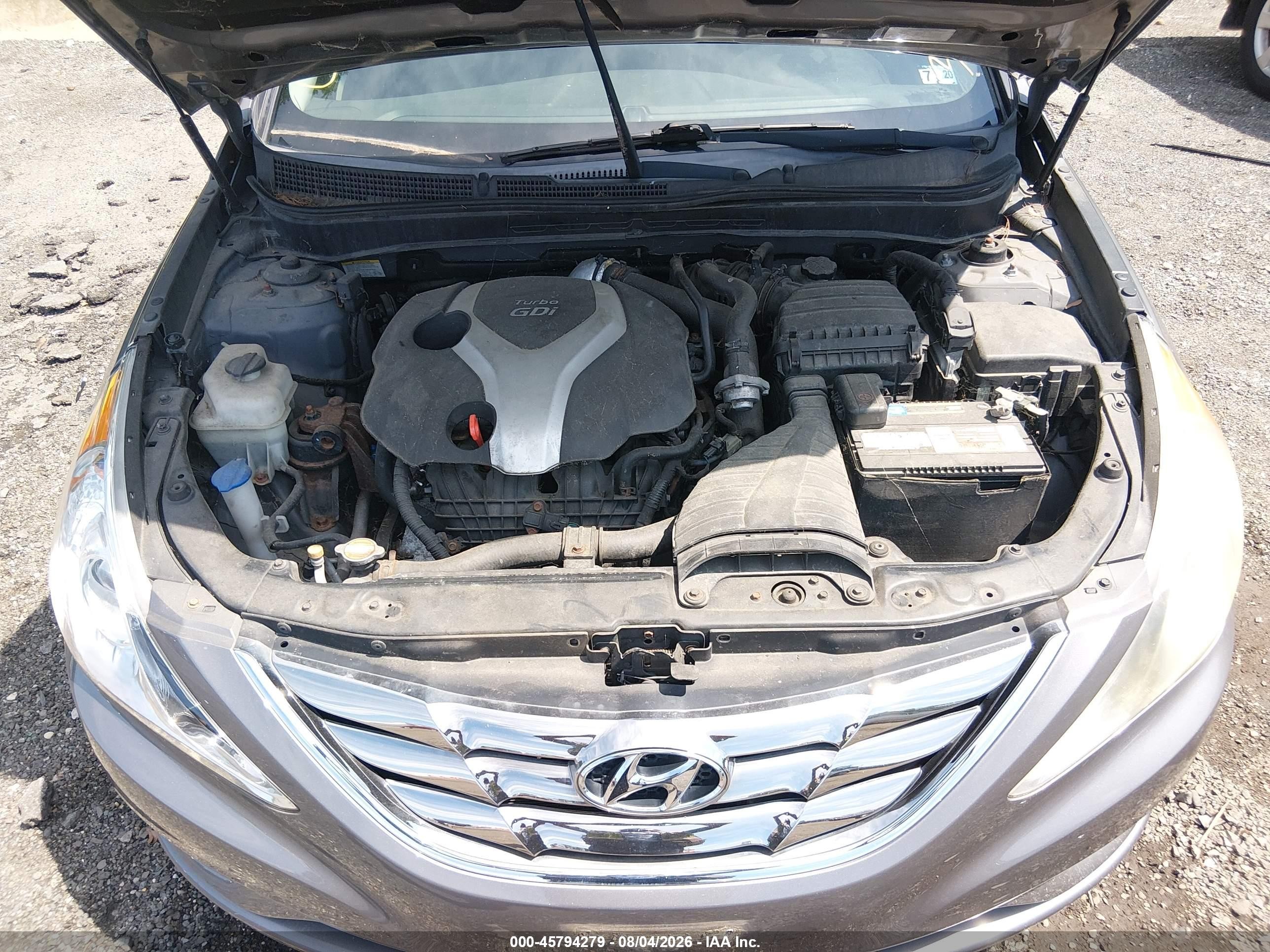 2012 Hyundai Sonata Limited 2.0t Серый vin: 5NPEC4AB1CH478357