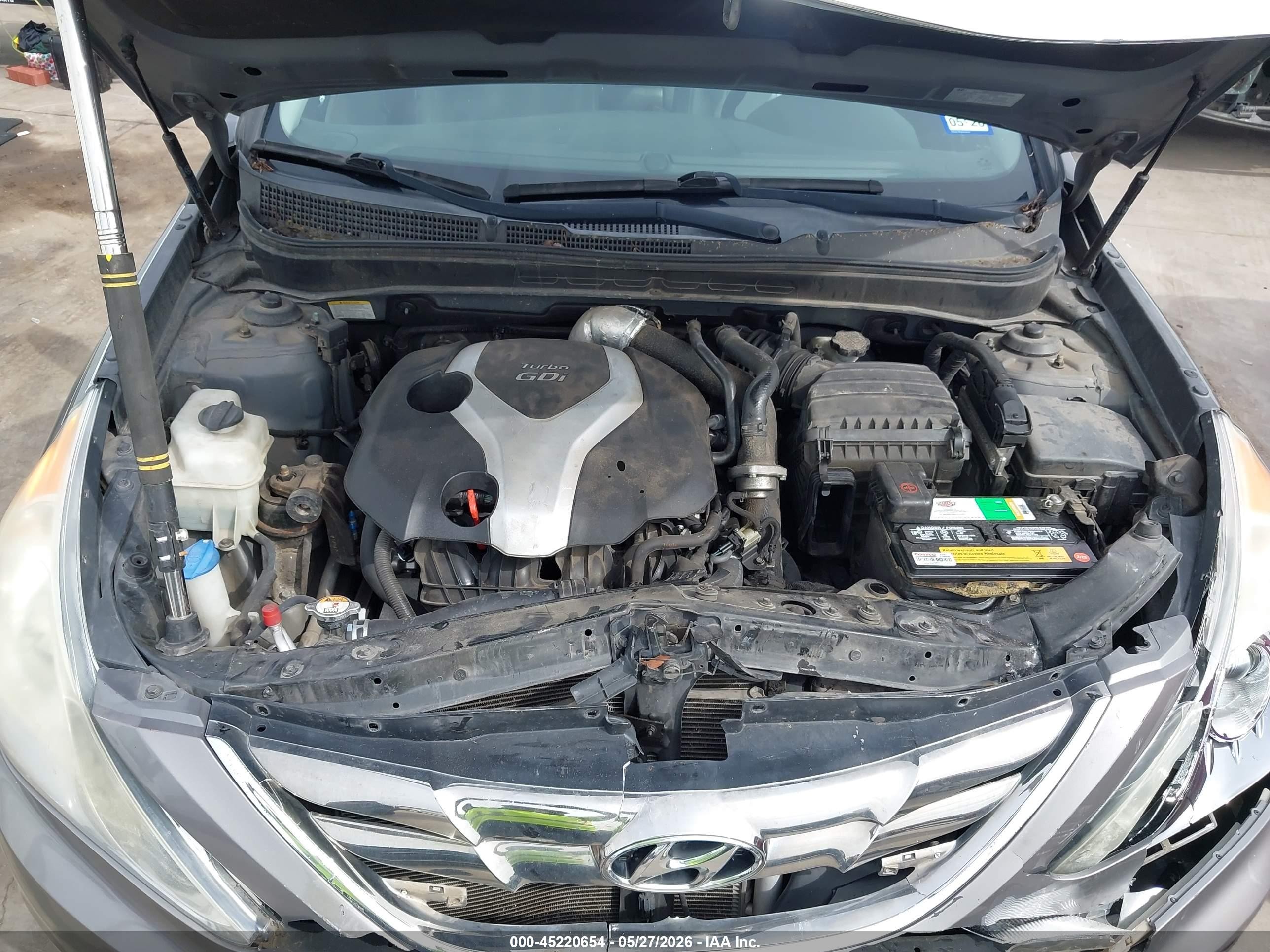 2013 Hyundai Sonata Se 2.0t Серый vin: 5NPEC4AB1DH763884