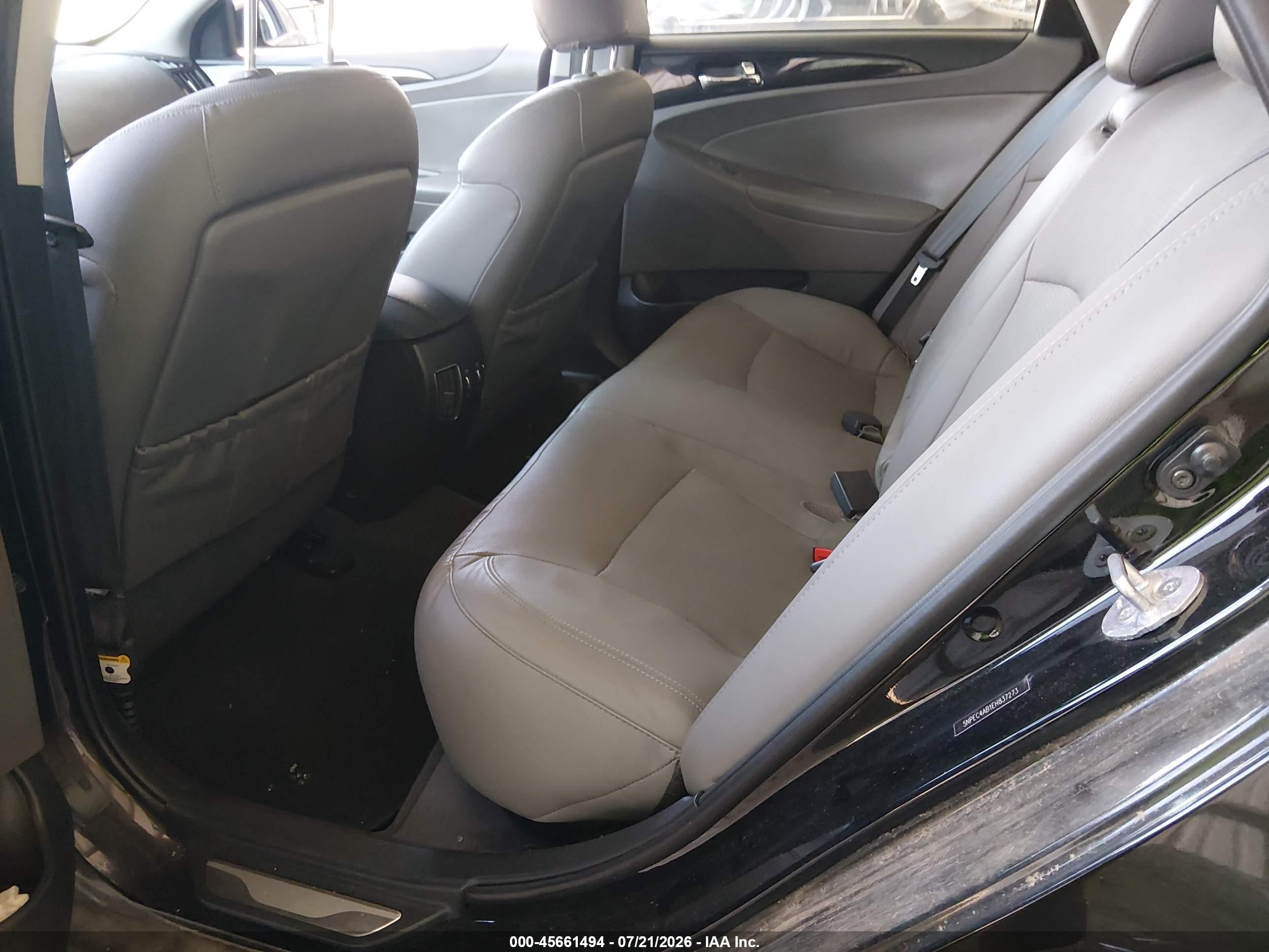 2014 Hyundai Sonata Limited 2.0t Black vin: 5NPEC4AB1EH837273