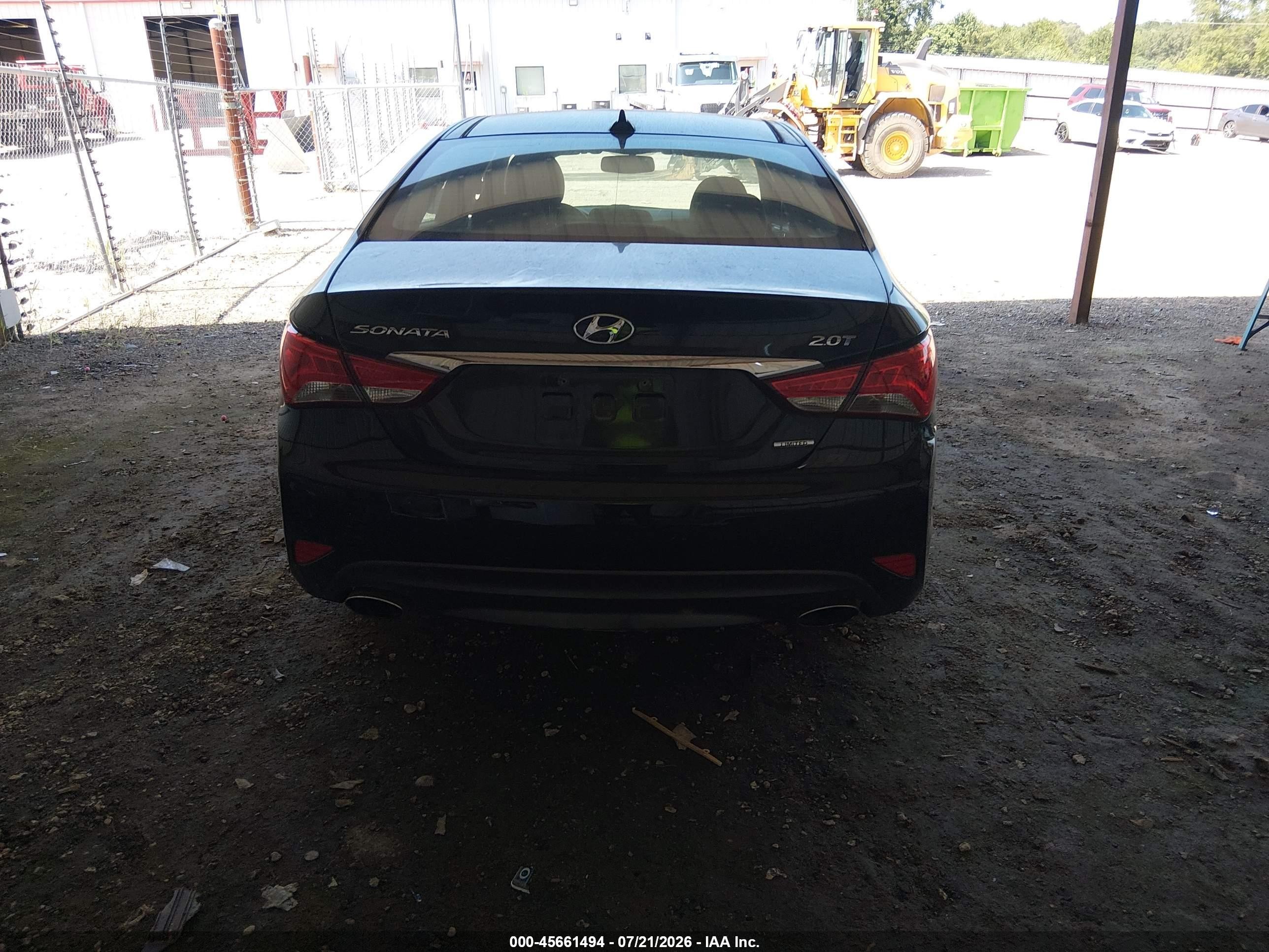 2014 Hyundai Sonata Limited 2.0t Black vin: 5NPEC4AB1EH837273