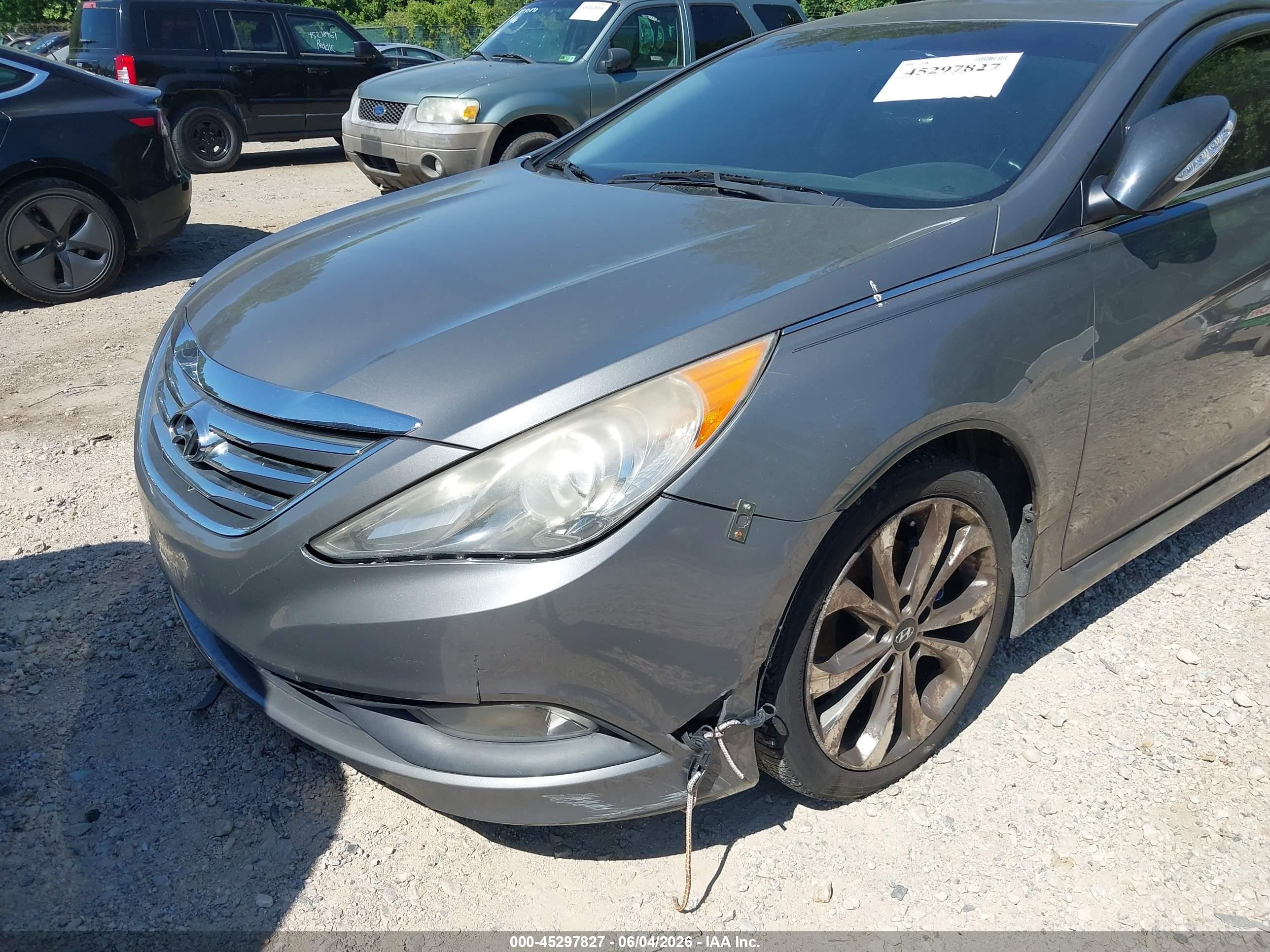 2014 Hyundai Sonata Se 2.0t Gray vin: 5NPEC4AB1EH900176