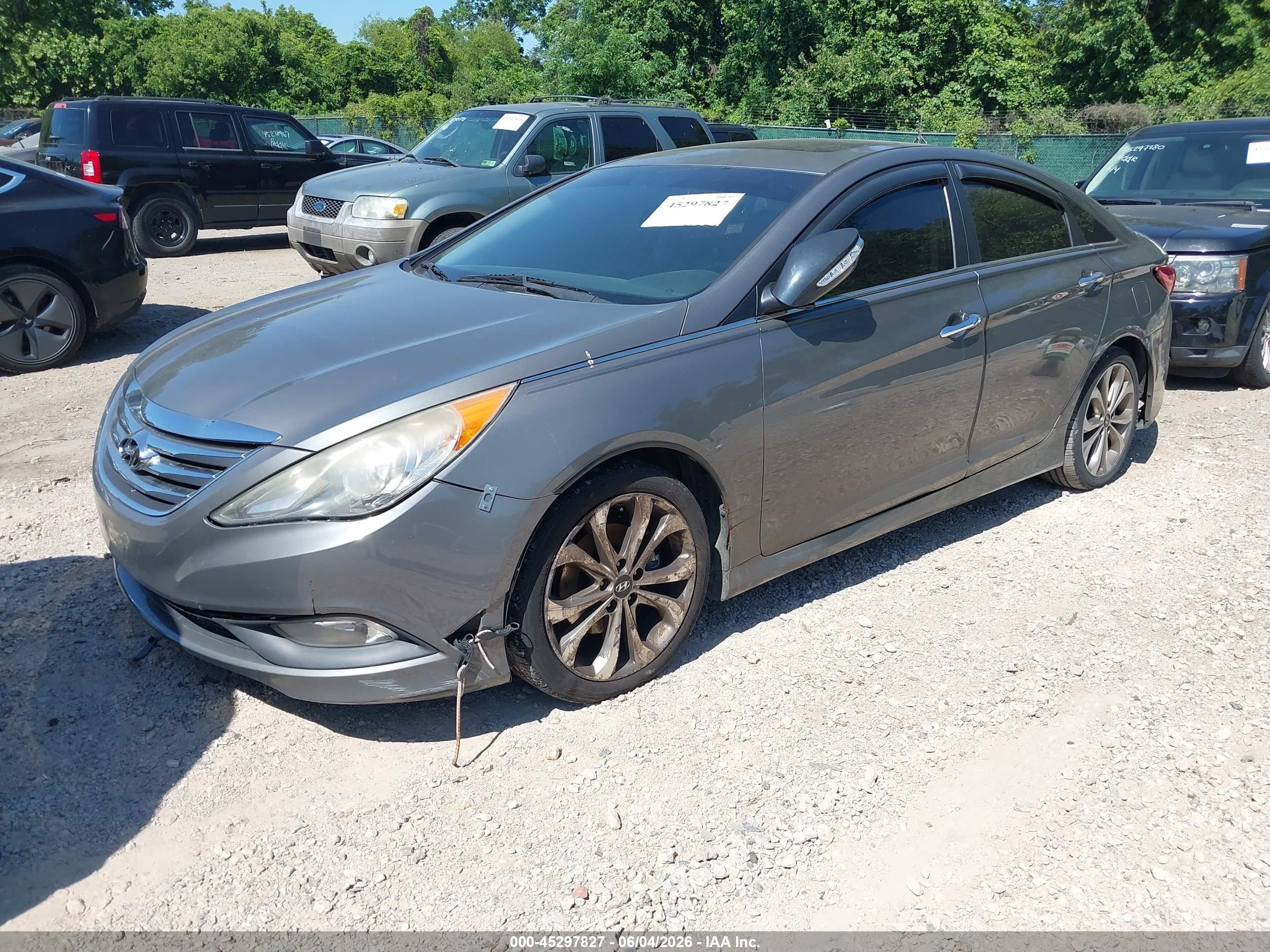2014 Hyundai Sonata Se 2.0t Gray vin: 5NPEC4AB1EH900176